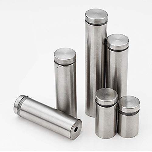 Ochoos 2Pcs 12x20mm Stainless Steel Advertising Nails - Silver Glass Standoff Pins for Signage & Display (Perfect for Retail Displays, Trade Shows & Exhibition Stands)
