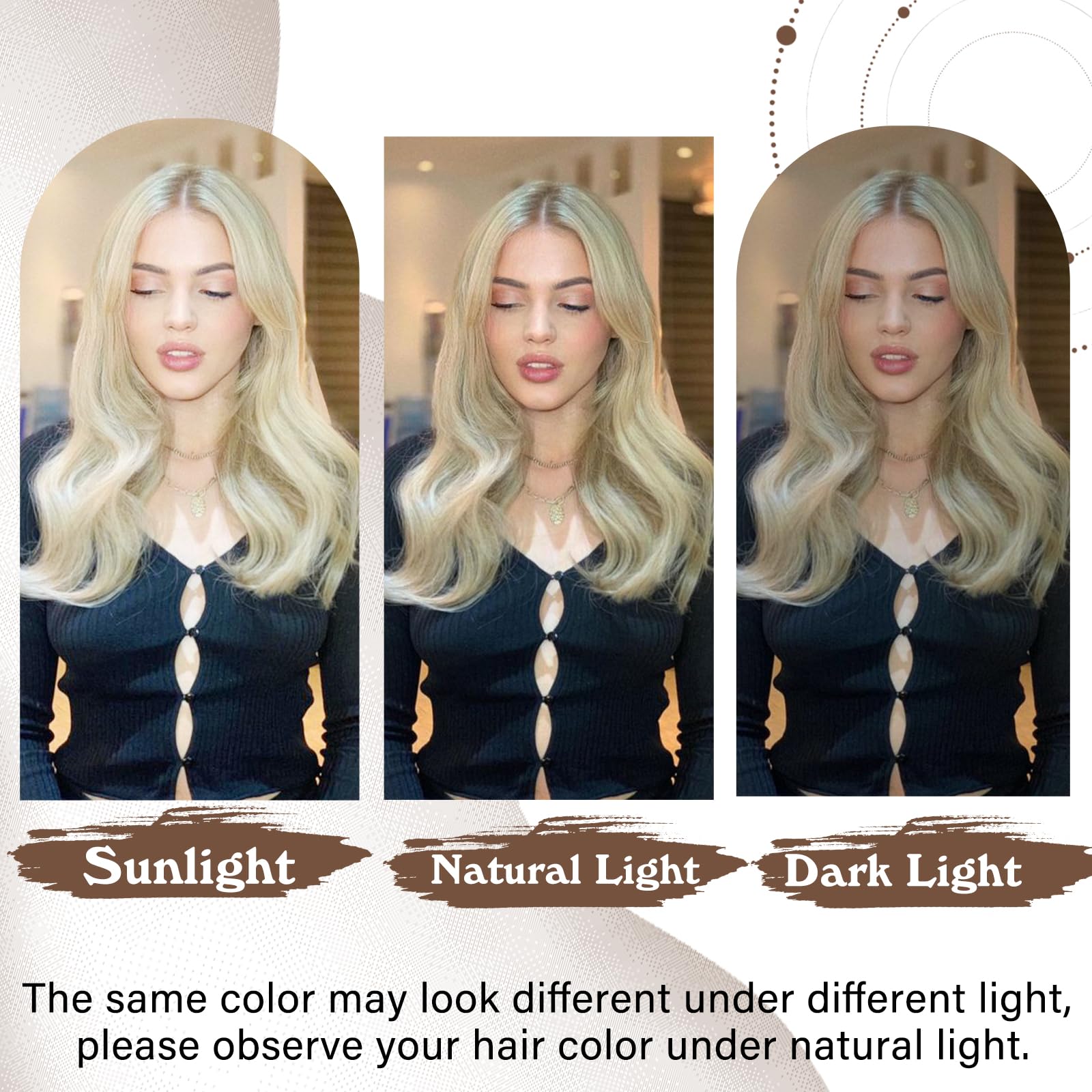Hetto 18 Inch Micro Bead Hair Extensions - 50 Strands 50g Real Human Hair Straight in Blonde, Dirty Blonde & Golden Blonde Highlights (#17/23) | Seamless Micro Ring & Link Extensions for Volume & Length | Perfect for Parties, Weddings & Everyday Styling