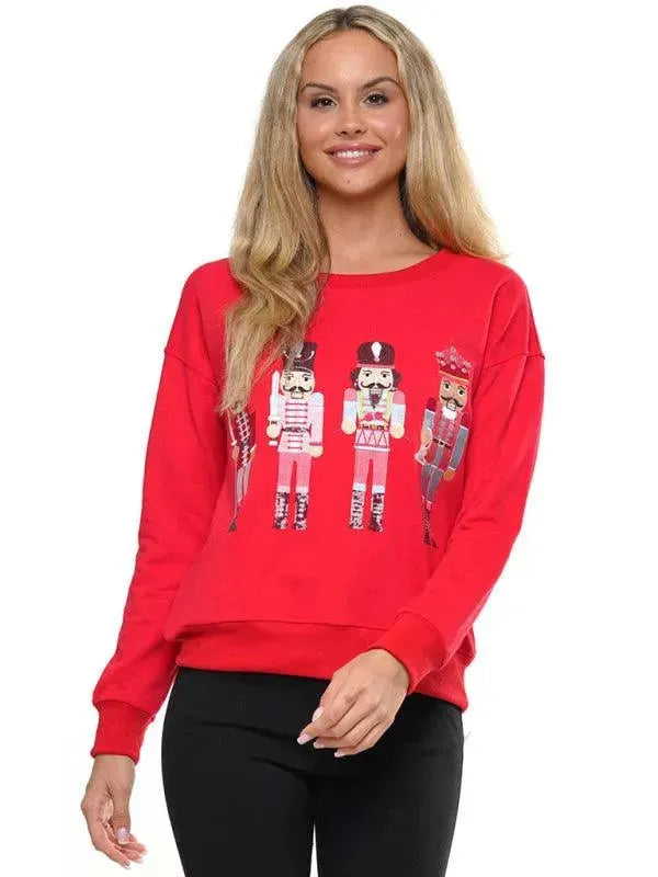 Embroidered Sequined Women's Sweatshirt - Stylish Casual Pullover for Women - Perfect for Parties, Dates & Everyday Wear