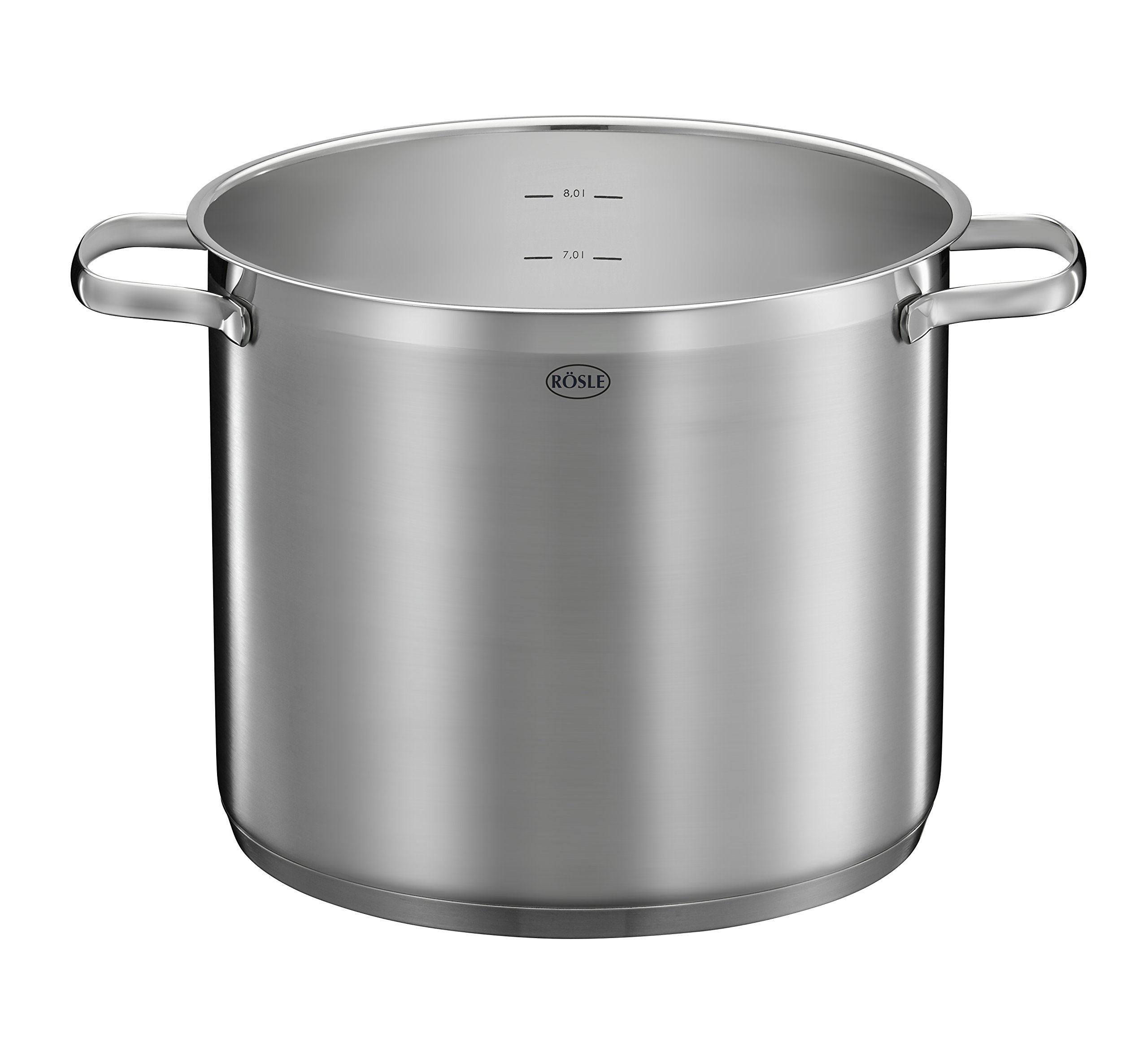 Premium Rösle Elegance 13246 8L Stainless Steel Cooking Pot - 18/10 Grade for Vegetables, Soups & Party Catering - Ideal for Home Kitchens & Professional Chefs