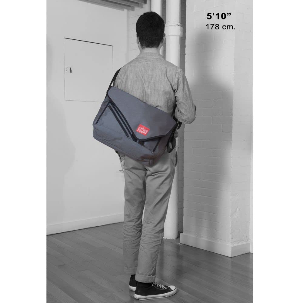 Manhattan Portage Flat Iron Messenger Bag for Men & Women - Durable Waterproof Crossbody Laptop Bag for Work, Travel & School - Stylish Casual Daypack with Adjustable Strap