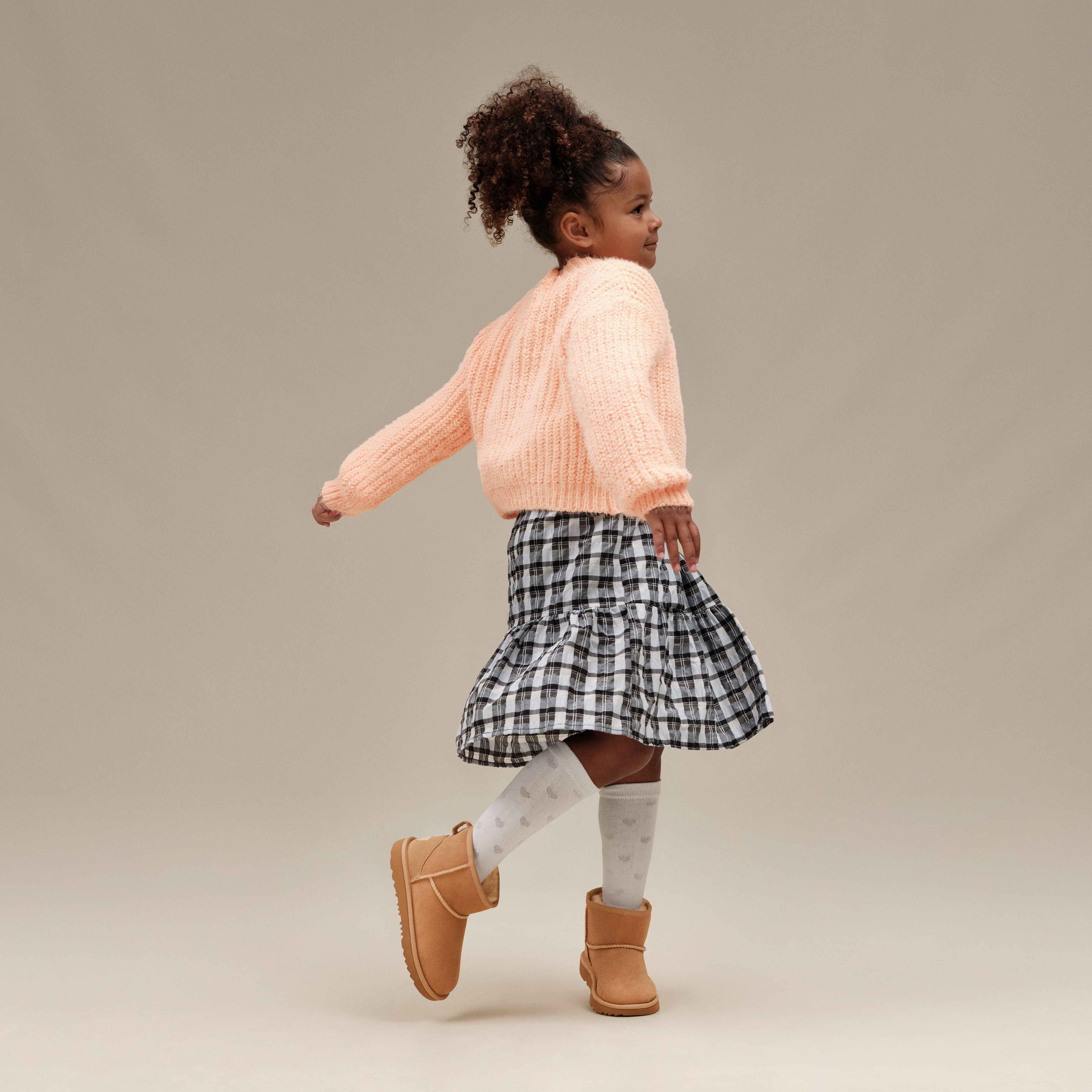 UGG Kid's Classic II Mini Boot in Sand - Waterproof Winter Snow Boots for Girls & Boys - Cozy Fleece Lined Shoes for Cold Weather, Outdoor Play & School