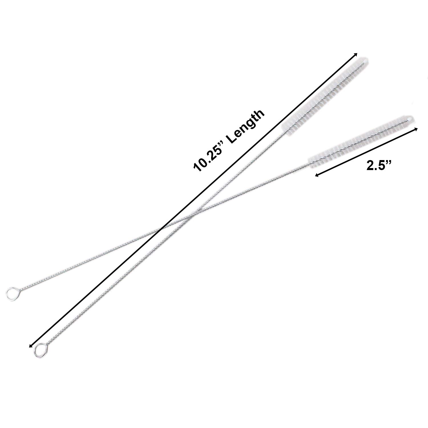 6 Pack Stainless Steel Straw Cleaning Brush - Perfect for Reusable Tumbler, Glass, Metal & Bamboo Straws | Eco-Friendly Cleaning Tool for Smoothies, Iced Coffee & Bubble Tea