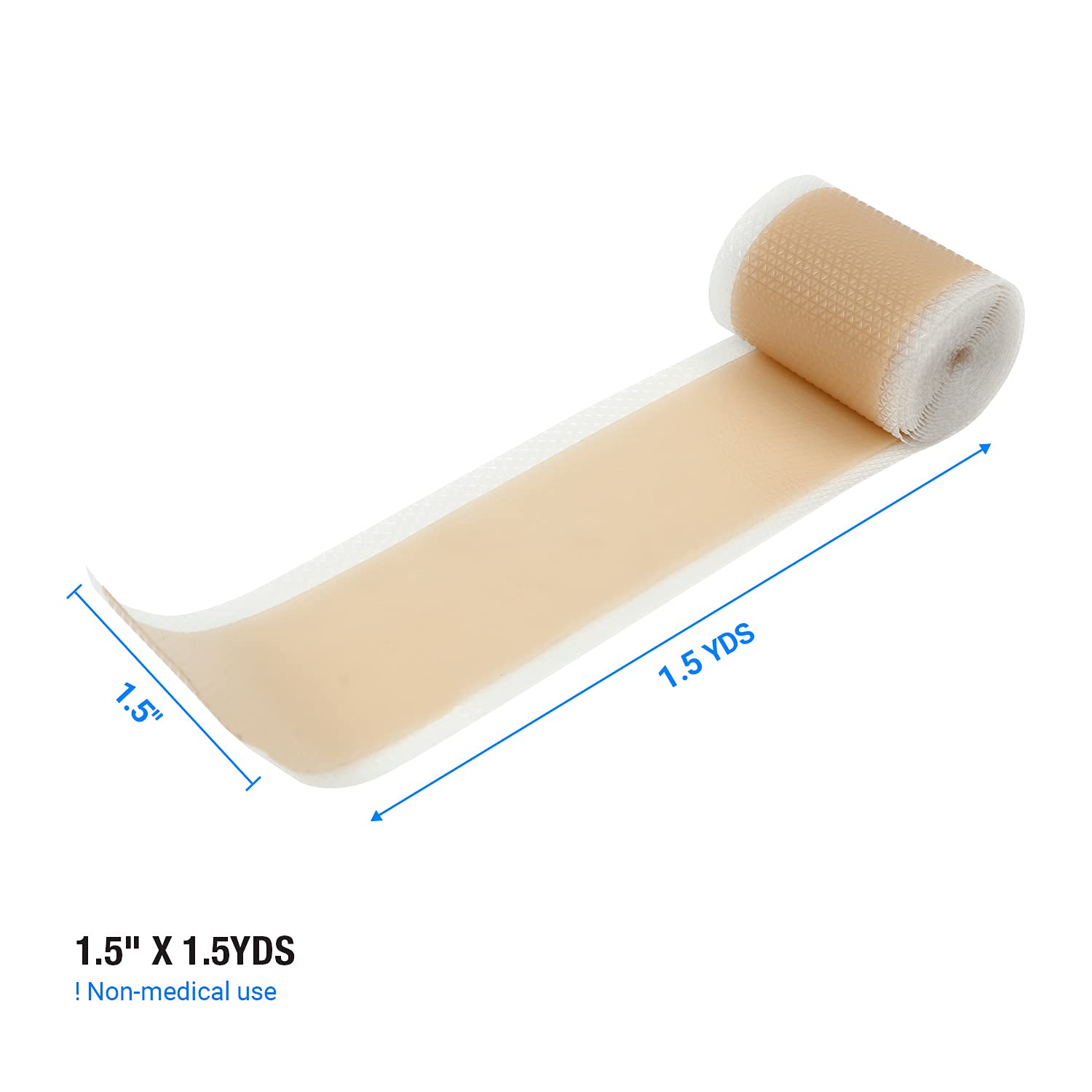 STUDIO LIMITED Silicone Melting Tape for Lace Wigs - Erases Grids & Knots, Breathable, Reusable, Non-Slip, Ultra-Thin, Skinlike Cover (Natural, 12 Packs) - Perfect for HD Lace Wig Installation & Natural Hairline Concealment