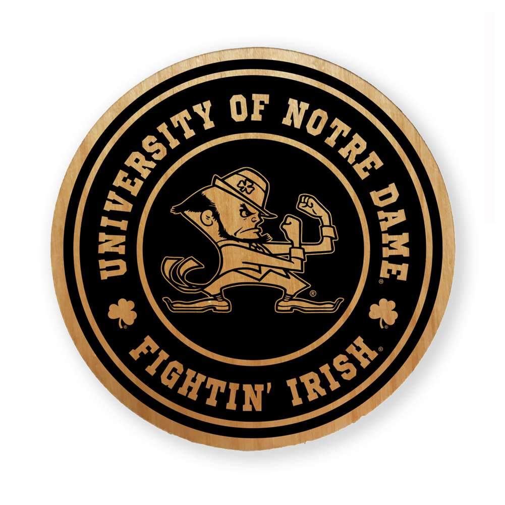 NCAAlderwood Round Coasters Set of 4 - Premium Wood Drink Coasters for Beer, Wine & Coffee - Perfect for Home, Bar & Office Use