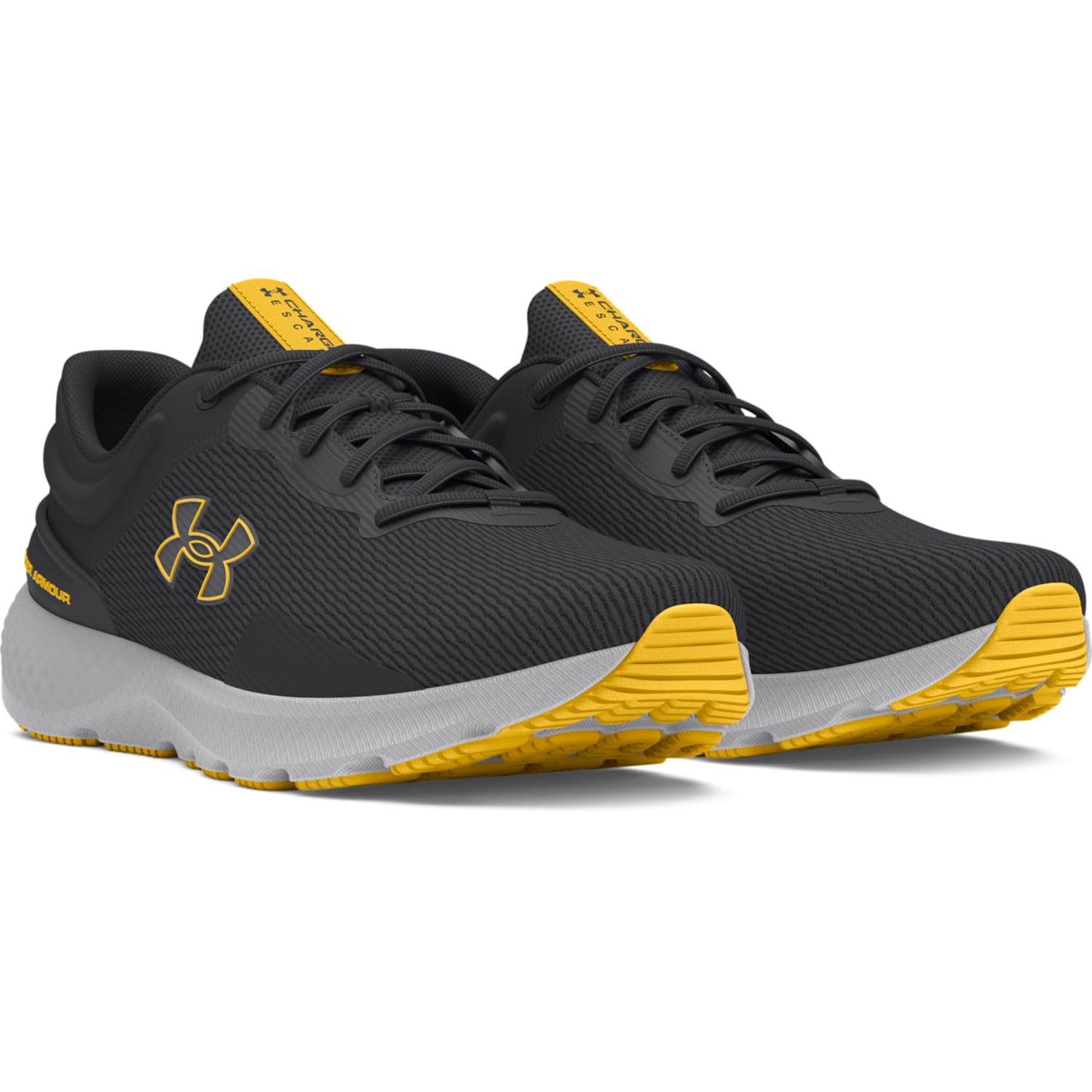 Under Armour Men's Charged Escape 4 NM Running Shoes - Anthracite/Anthracite/Taxi - Size 44 EU | Lightweight & Cushioned for Training, Gym Workouts & Daily Wear