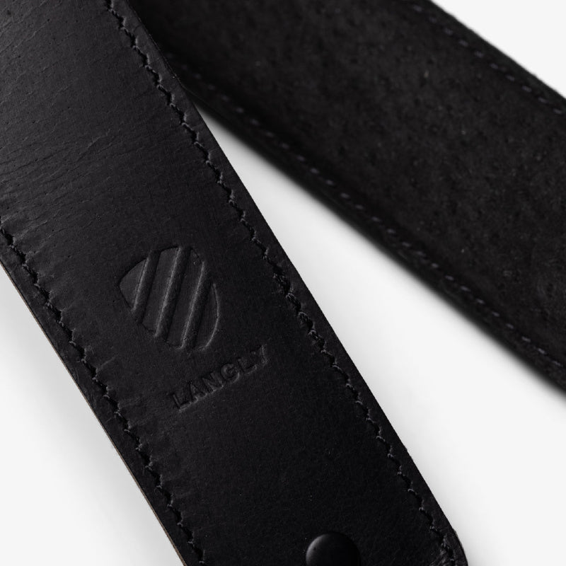 Premium Langly Leather Camera Strap for DSLR & Mirrorless Cameras - Durable & Comfortable Black Shoulder Strap - Perfect for Travel, Street & Wedding Photography
