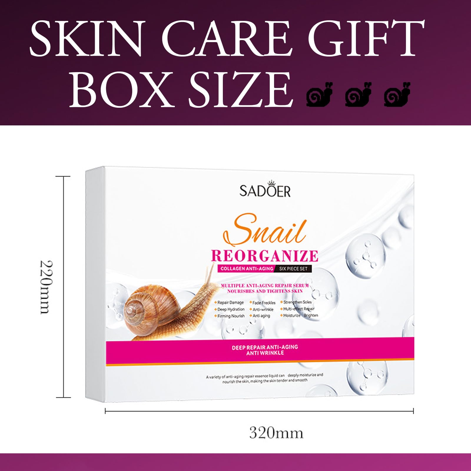 Collagen Skin Care Set - Hydrating Cleanser, Toner, Lotion, Eye Cream, Serum & Face Cream for Anti-Aging & Vegan Skincare | Travel-Friendly Facial Gift Kit for Dry Skin & Daily Beauty Routine