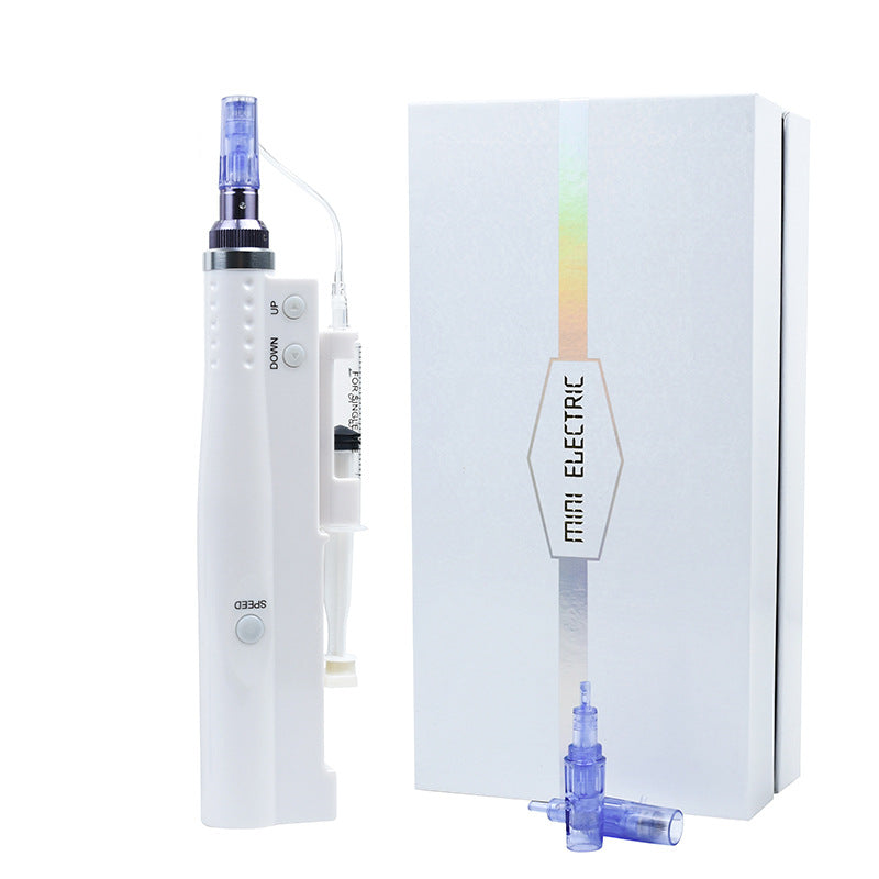Rechargeable Handheld Portable Electric Micro Needle Derma Roller for Skin Care - At-Home Facial Treatment & Anti-Aging Solution