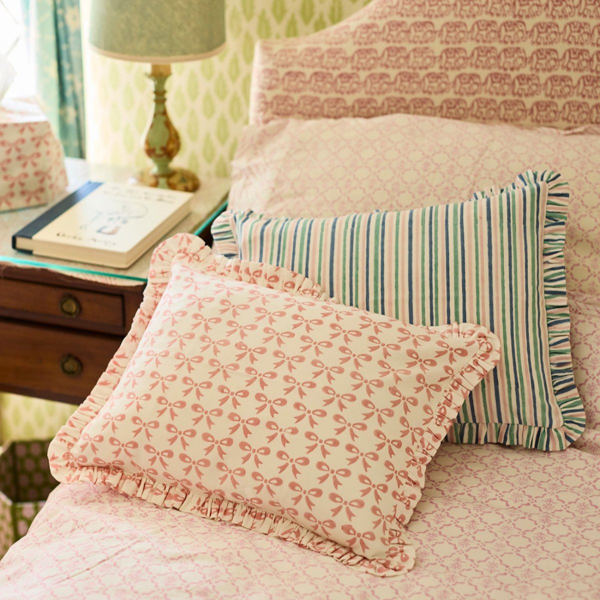 Striped Frill Cushion Cover - Soft & Stylish Home Decor for Sofa, Bed, or Chair - Perfect for Living Room, Bedroom, or Nursery