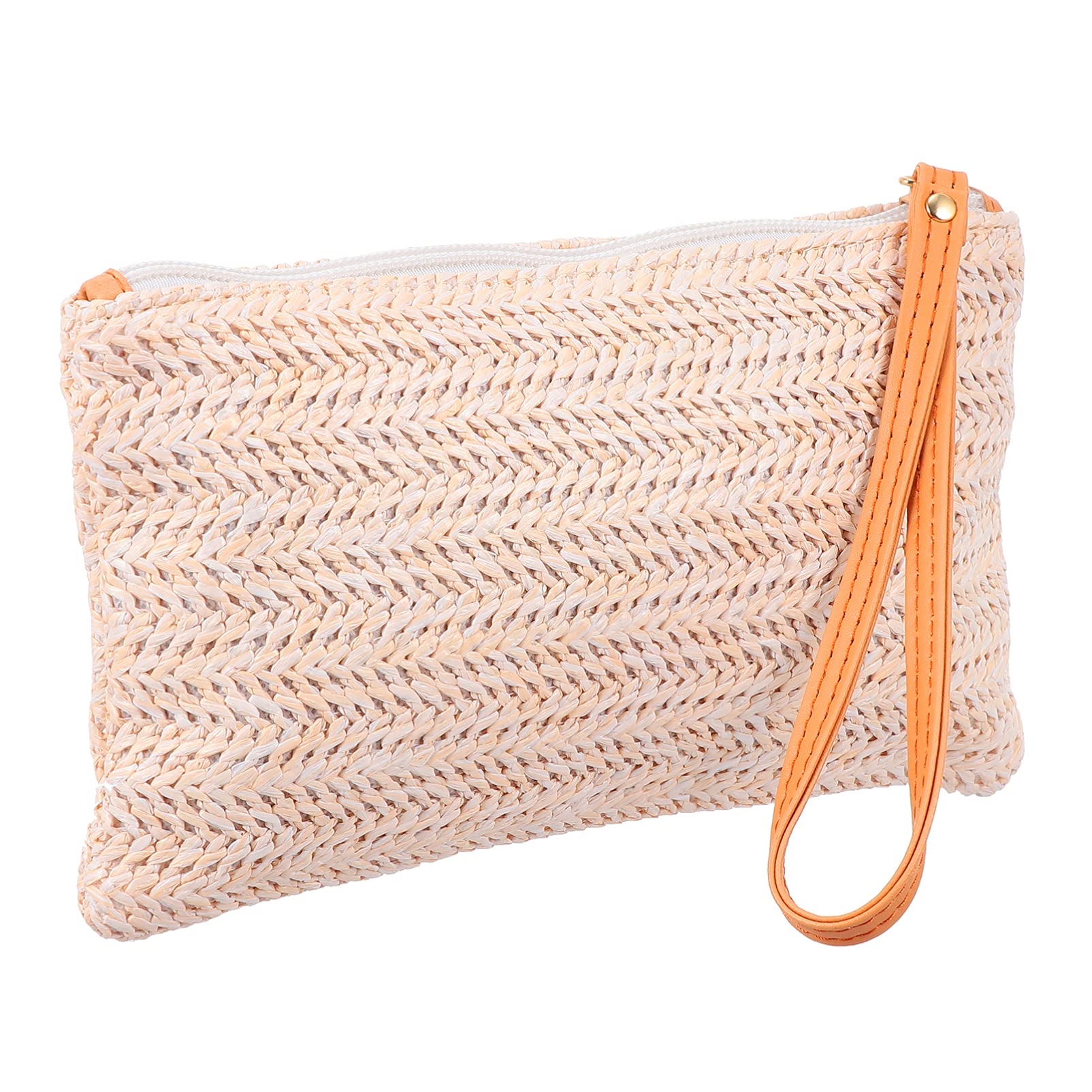VALICLUD Women's Straw Wristlet Clutch Purse - Phone Wallet with Zipper for Summer Beach, Travel & Daily Use | Stylish Handbag for Phone, Cards & Essentials