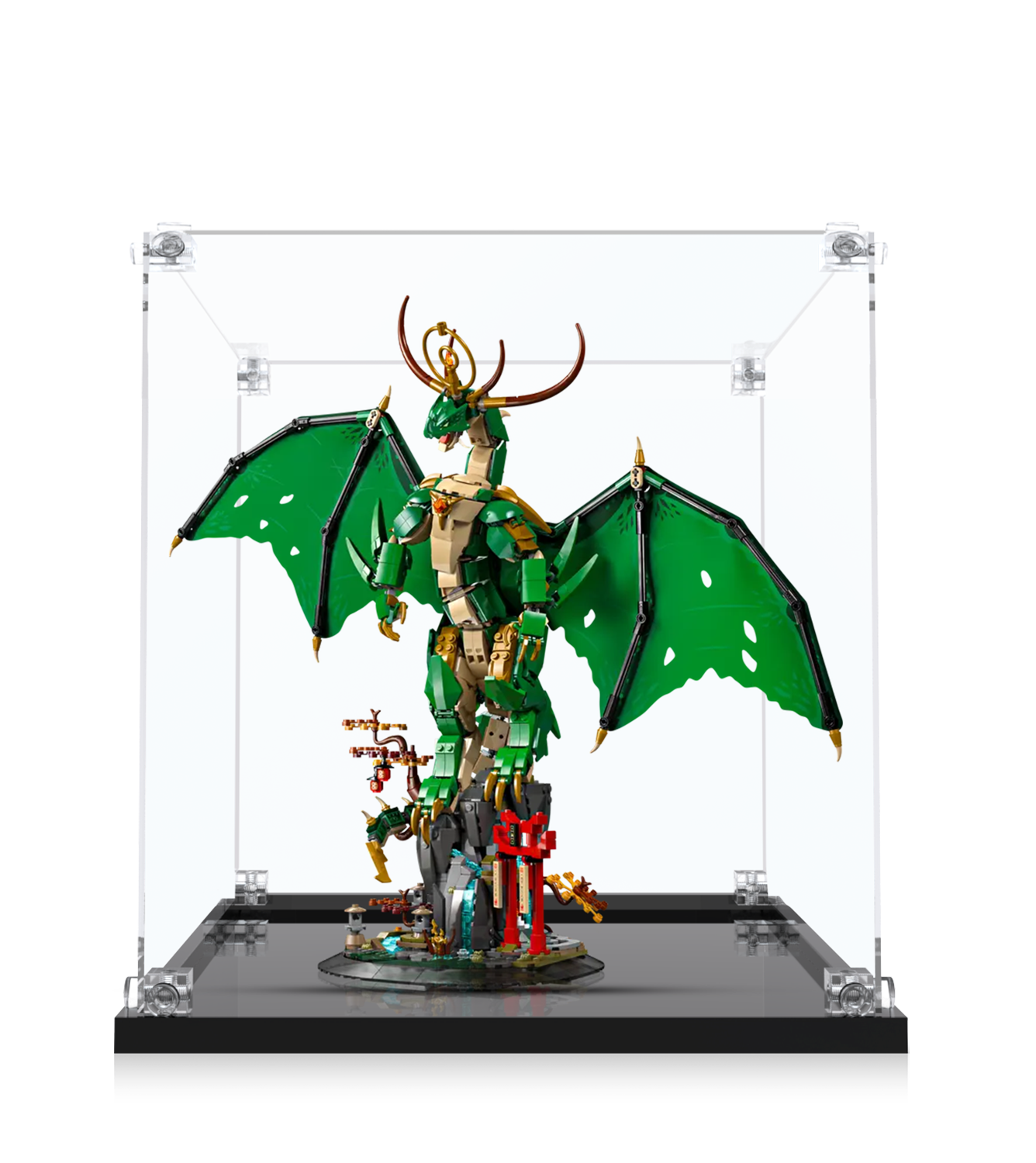 LEGO® NINJAGO® The Guardian Dragon 71847 Display Case - Premium Acrylic Protector for Collectible Building Sets - Perfect for Showcasing & Protecting Your LEGO Ninjago Dragon Model