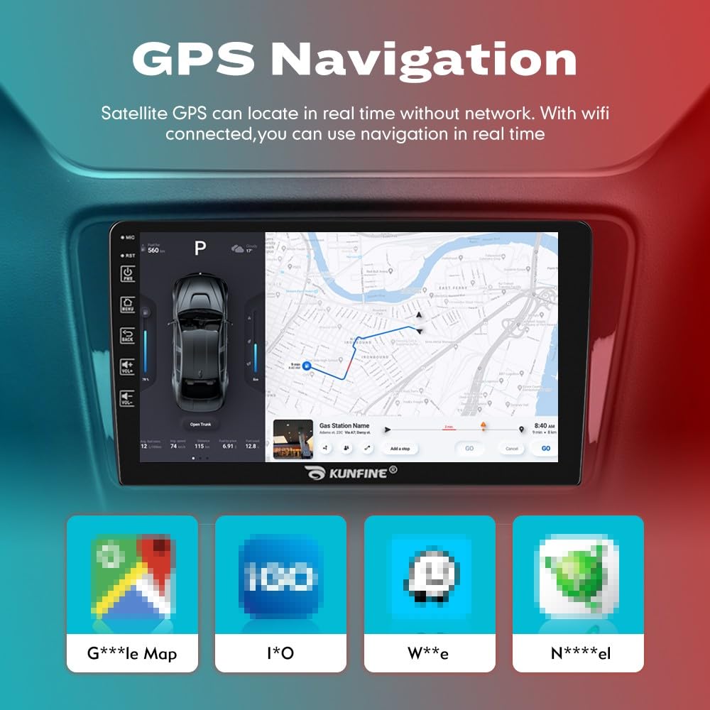 Android Car Stereo with Apple CarPlay & Android Auto - 7 Inch Touchscreen GPS Navigation, WiFi, RDS, DSP - Multimedia Player Head Unit Replacement for Mitsubishi Pajero Sport & Triton 2008-2016 - Perfect for Road Trips & Daily Commuting