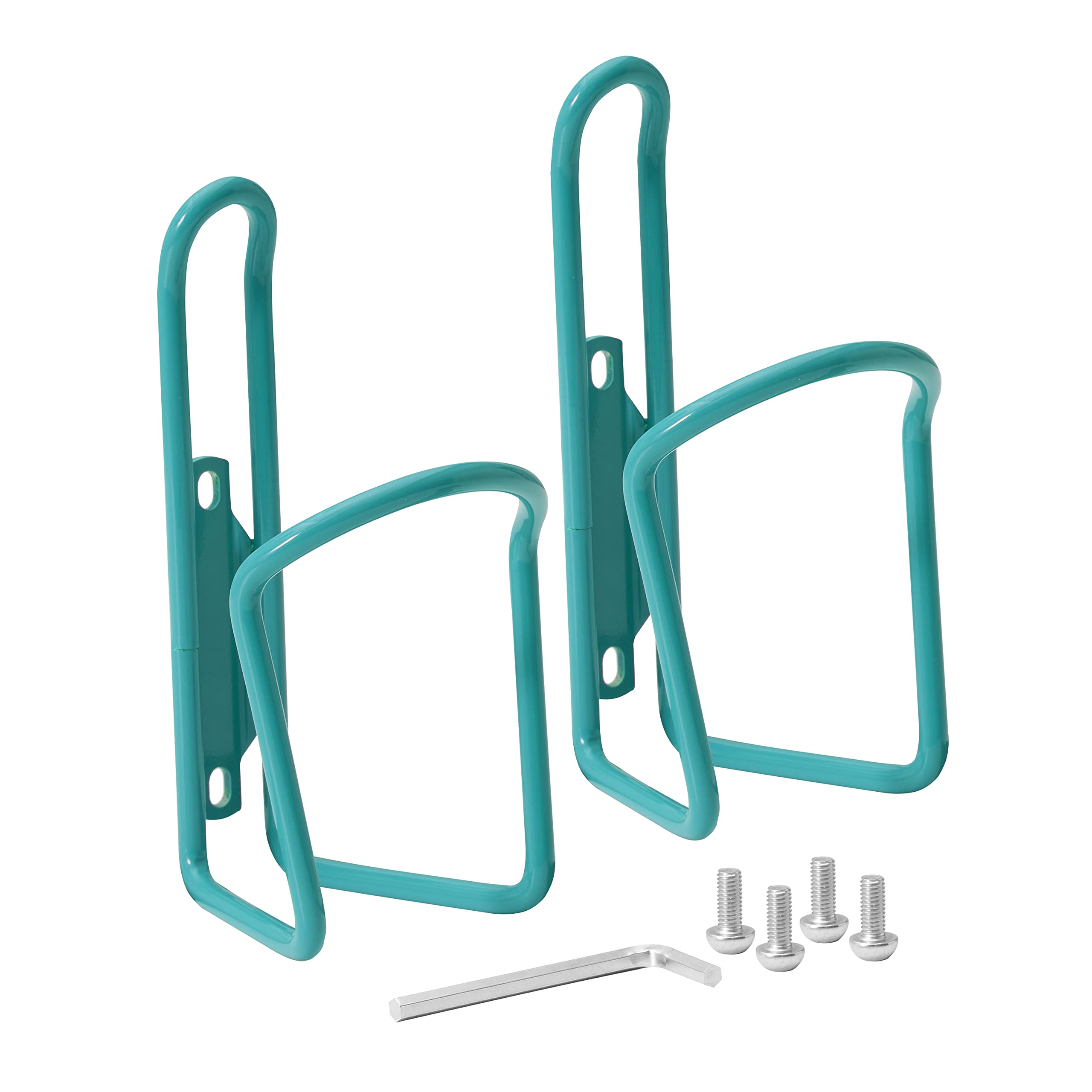 Lightweight Aluminum Bike Water Bottle Cage - 2 Pack for MTB & Road Bicycles - Durable & Secure Hold - Emerald Green - Perfect for Cycling, Commuting & Outdoor Adventures