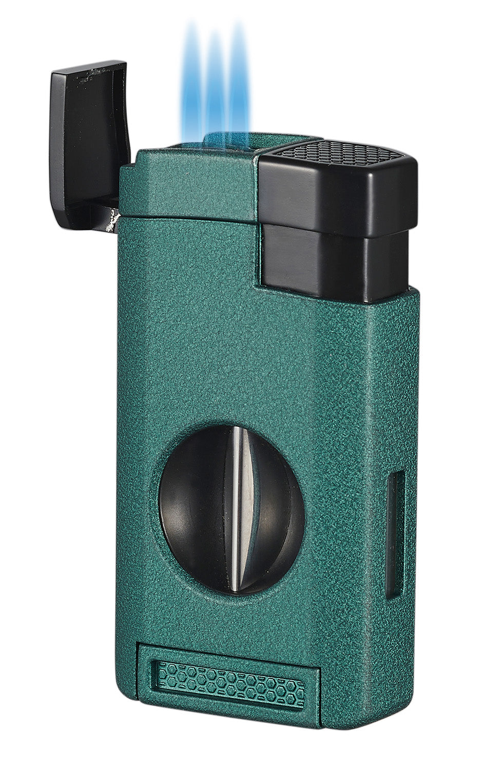 Premium Visol Kamet V Cutter & Triple Torch Cigar Lighter - Green | Windproof Jet Flame for Cigars, Perfect for Outdoor Smoking, Travel & Gifts