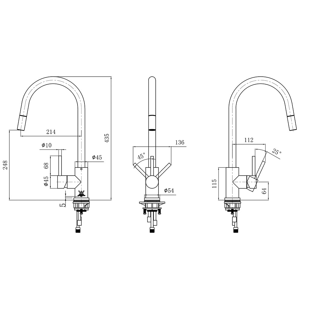 Hafele Two-Tone Black & Stainless Steel Kitchen Mixer Tap - Perfect for Modern Sinks and Bathroom Faucets