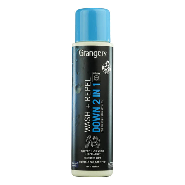 Grangers Wash + Repel Down 2-in-1 Waterproof Cleaning Solution for Down Jackets & Sleeping Bags - Outdoor Gear Care for Camping & Hiking