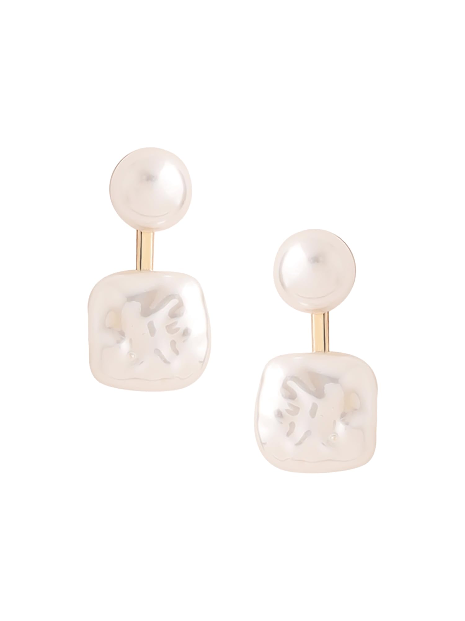 Yellow Pearl Drop Earrings for Women - Gold Plated Faux Pearl Dangle Earrings | Elegant Fashion Jewelry Gift for Wife, Girlfriend, Daughter | Perfect for Birthday, Anniversary, Wedding & Party Occasions