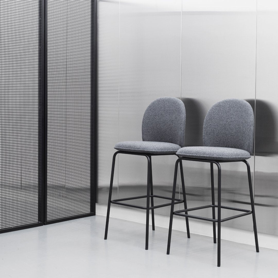 Premium Ace Bar Chair - Fully Upholstered Bar Stool with Backrest for Kitchen Island, Home Bar & Restaurant Use