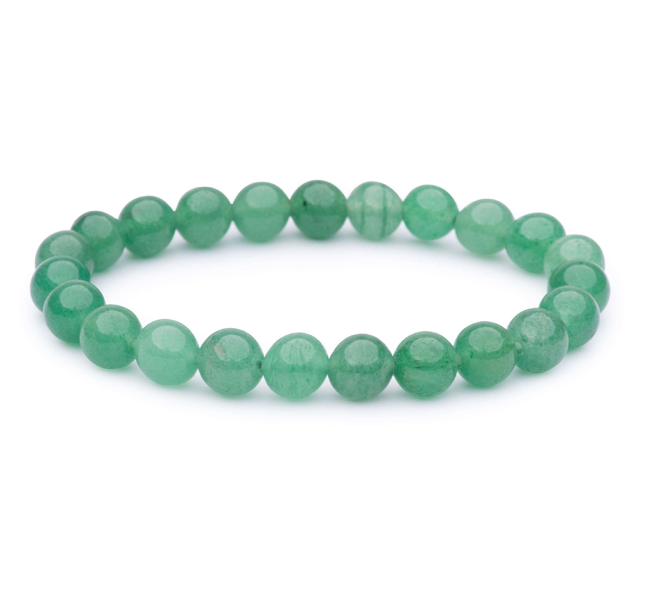 Green Aventurine Smooth Bead Stretch Bracelet - Healing Crystal Jewelry for Women, Men | Meditation, Yoga, Stress Relief & Positive Energy