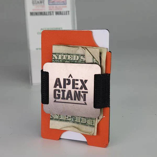 APEX GIANT Hunter Orange Wallet - Durable & Stylish for Outdoor Adventures, Hunting & Everyday Use