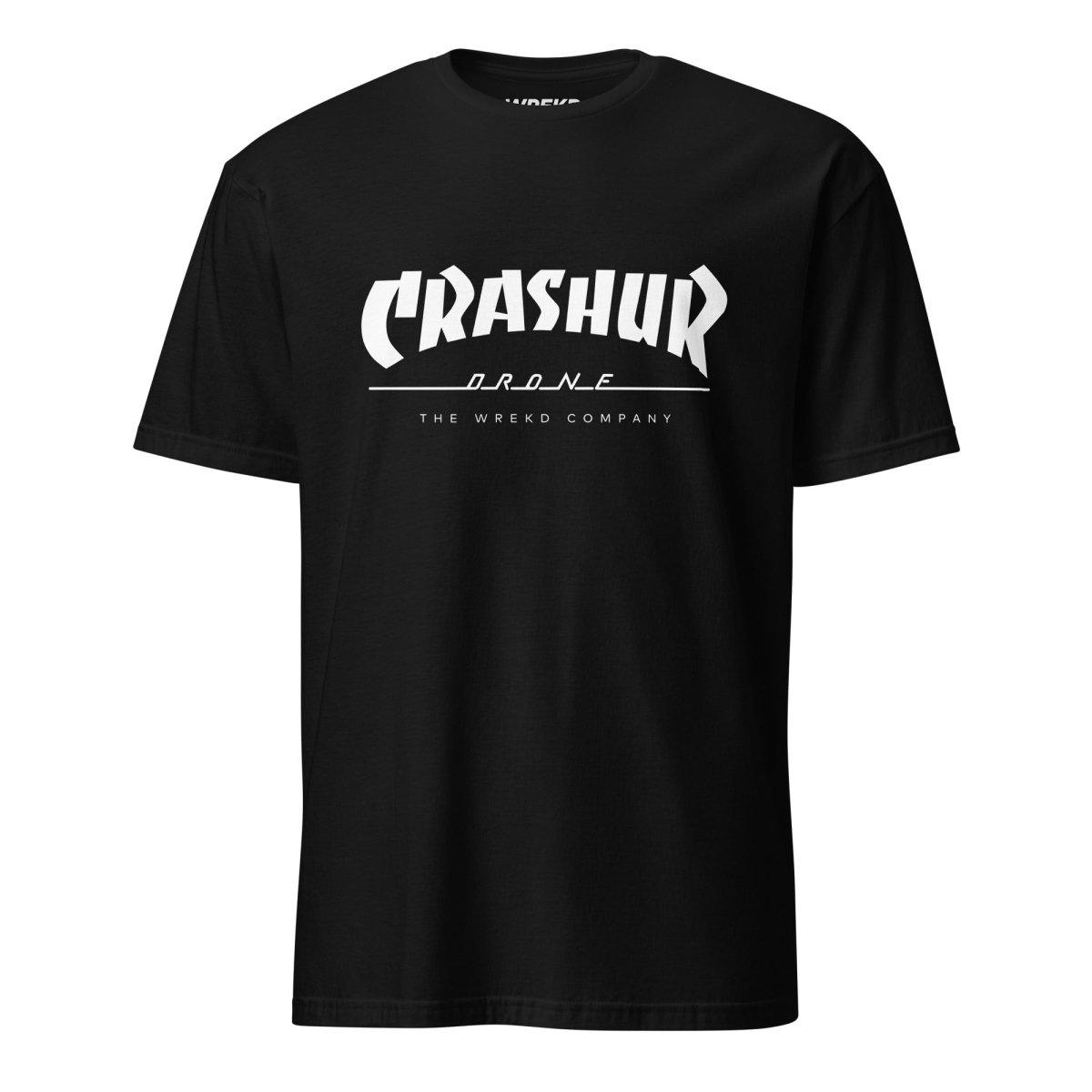 Funny Drone Crash Parody Logo T-Shirt - Cool & Trendy Graphic Tee for Drone Enthusiasts & Pilots - Perfect for Casual Wear, Gifts & Drone Events