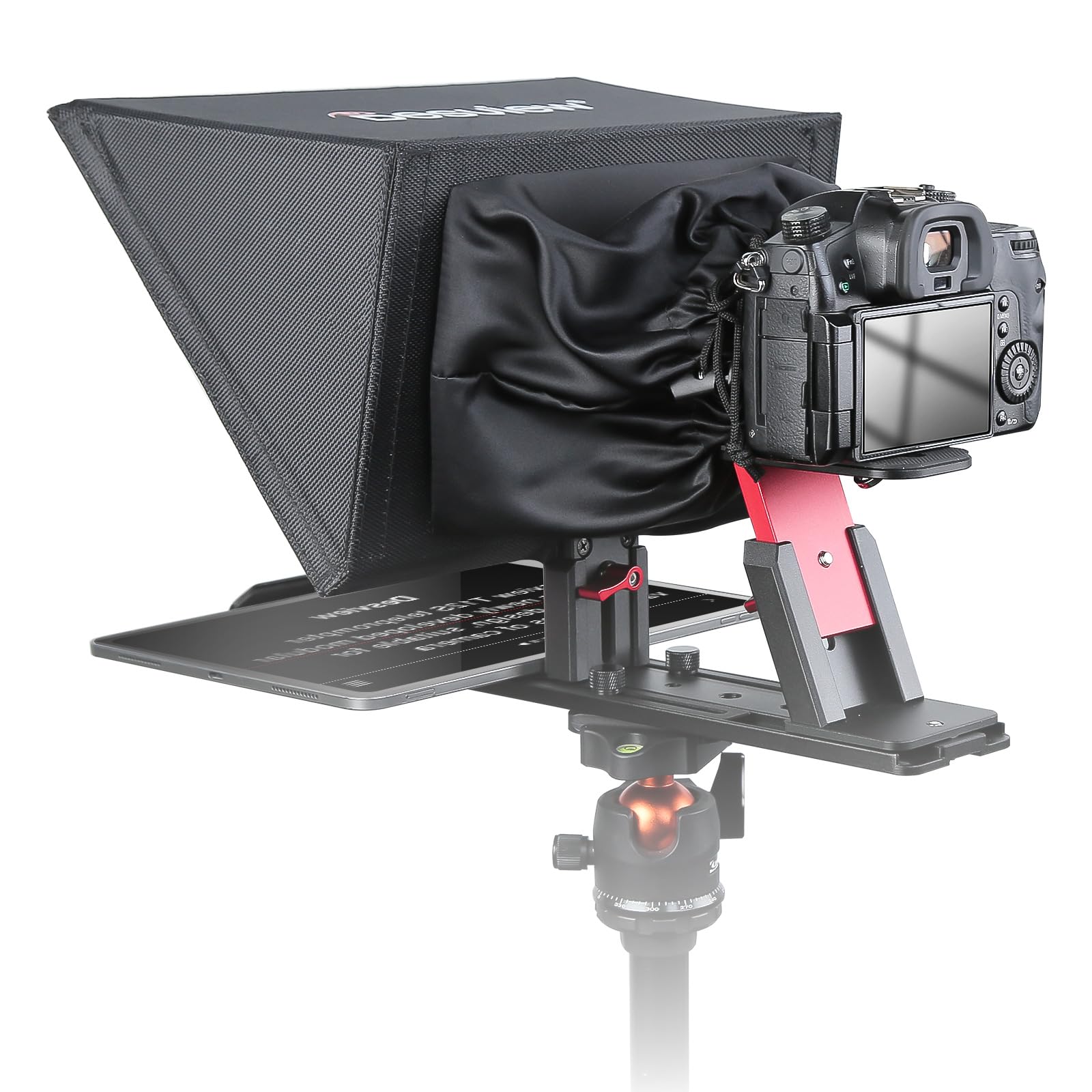 Desview T12S 12.9 Inch Metal Teleprompter with High-Resolution Display Glass - Compatible with Smartphone, Tablet, iPad & Camera - Easy Assembly & Includes Carry Case - Perfect for YouTube Videos, Live Streaming, Video Conferencing & Professional Presentations