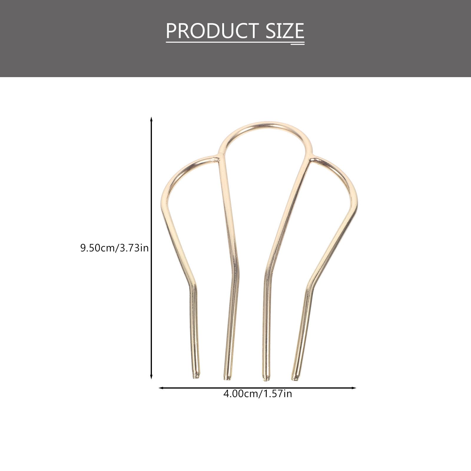 Bestoyard 2-Pack U-Shaped Hair Forks - 4 Prong Hairpins for Updos, Buns & Braids - Durable Alloy Hair Clips for Women & Girls - Perfect for Weddings, Parties & Everyday Styling