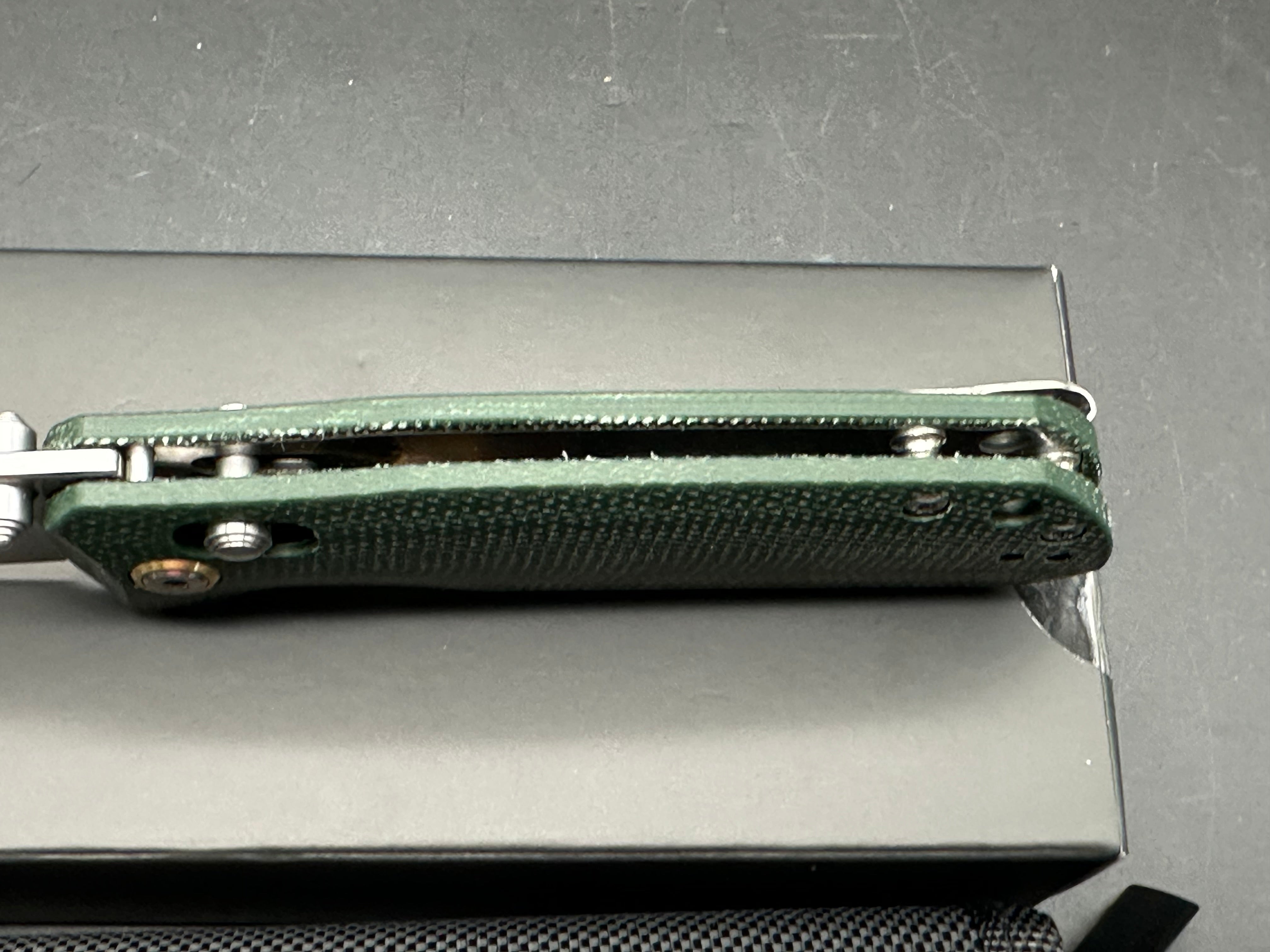 CJRB Maximal Folding Knife - Green Micarta Handle, AR-RPM9 Steel Drop Point Blade - EDC, Outdoor, Camping & Survival Tool