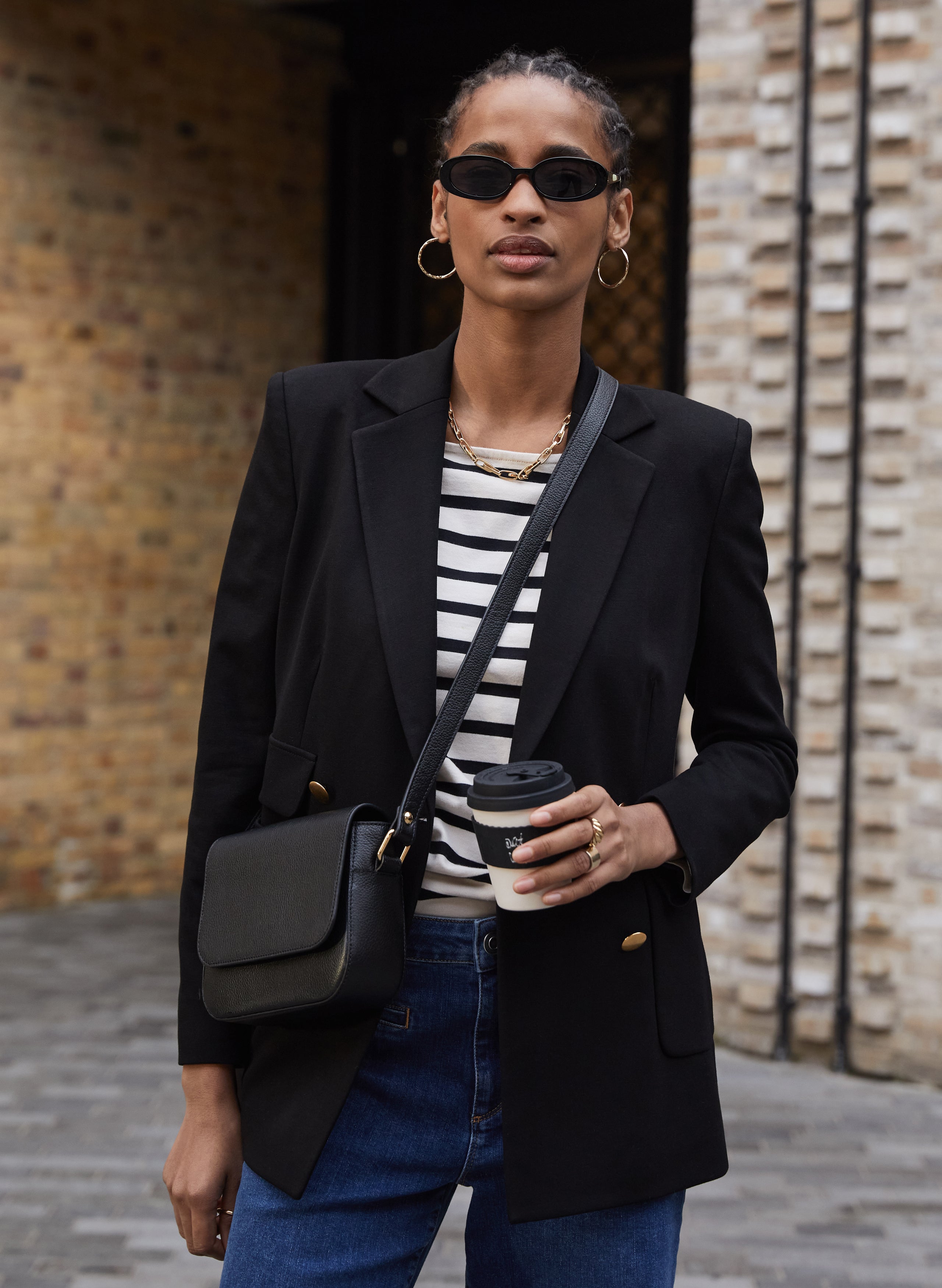 Eco-Friendly Patty Blazer with Lenzing Ecovero in Caviar Black | Sustainable Women's Fashion for Work & Evening Events