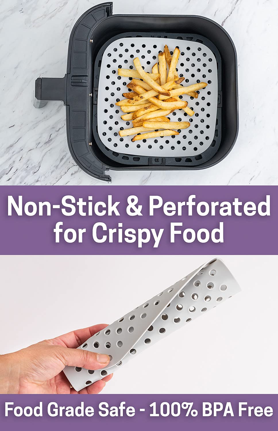 Non-Stick Air Fryer Silicone Liners 8.5