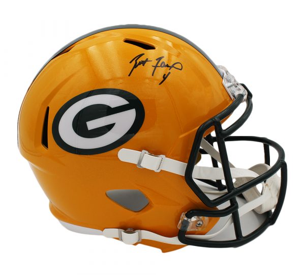 Brett Favre Autographed Green Bay Packers Speed Full Size NFL Helmet - Authentic Signed Football Collectible for Sports Fans & Memorabilia Display
