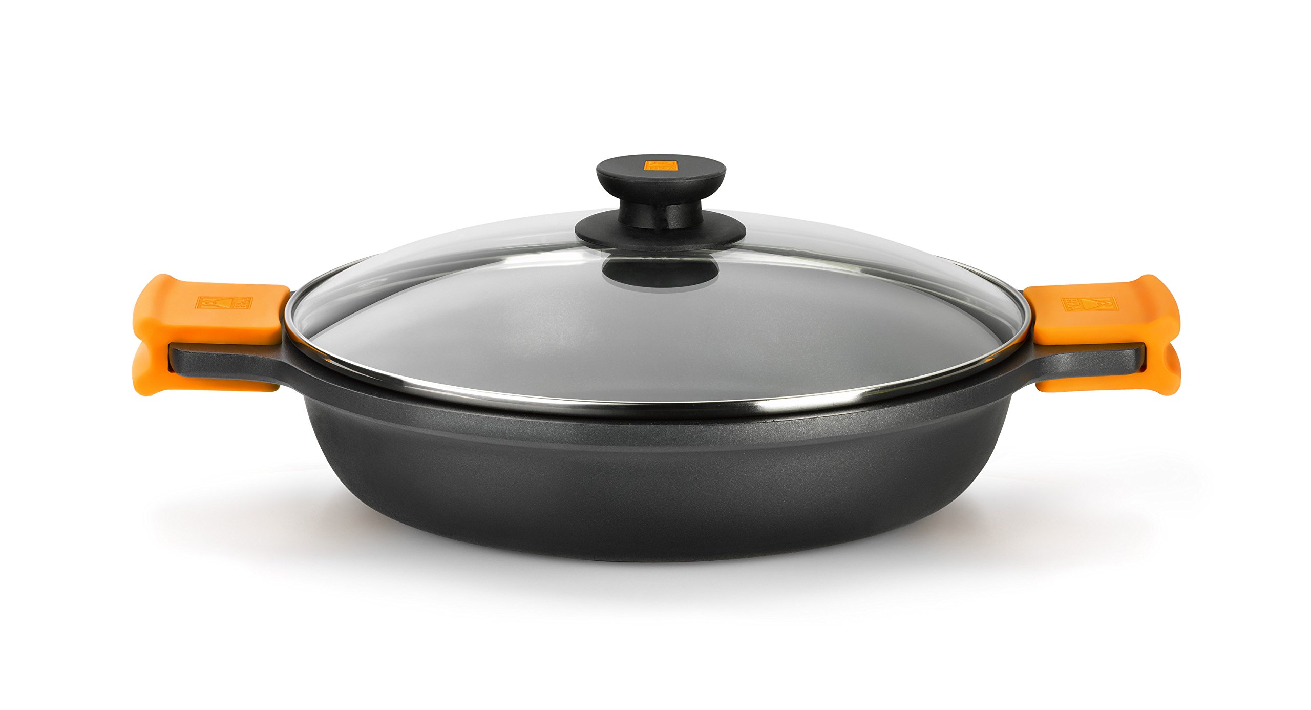 Premium 5-Piece Nonstick Cast Aluminum Cookware Set - Induction Compatible, Durable & Scratch-Resistant, Black - Perfect for Frying, Sautéing & Everyday Cooking [Amazon Exclusive]