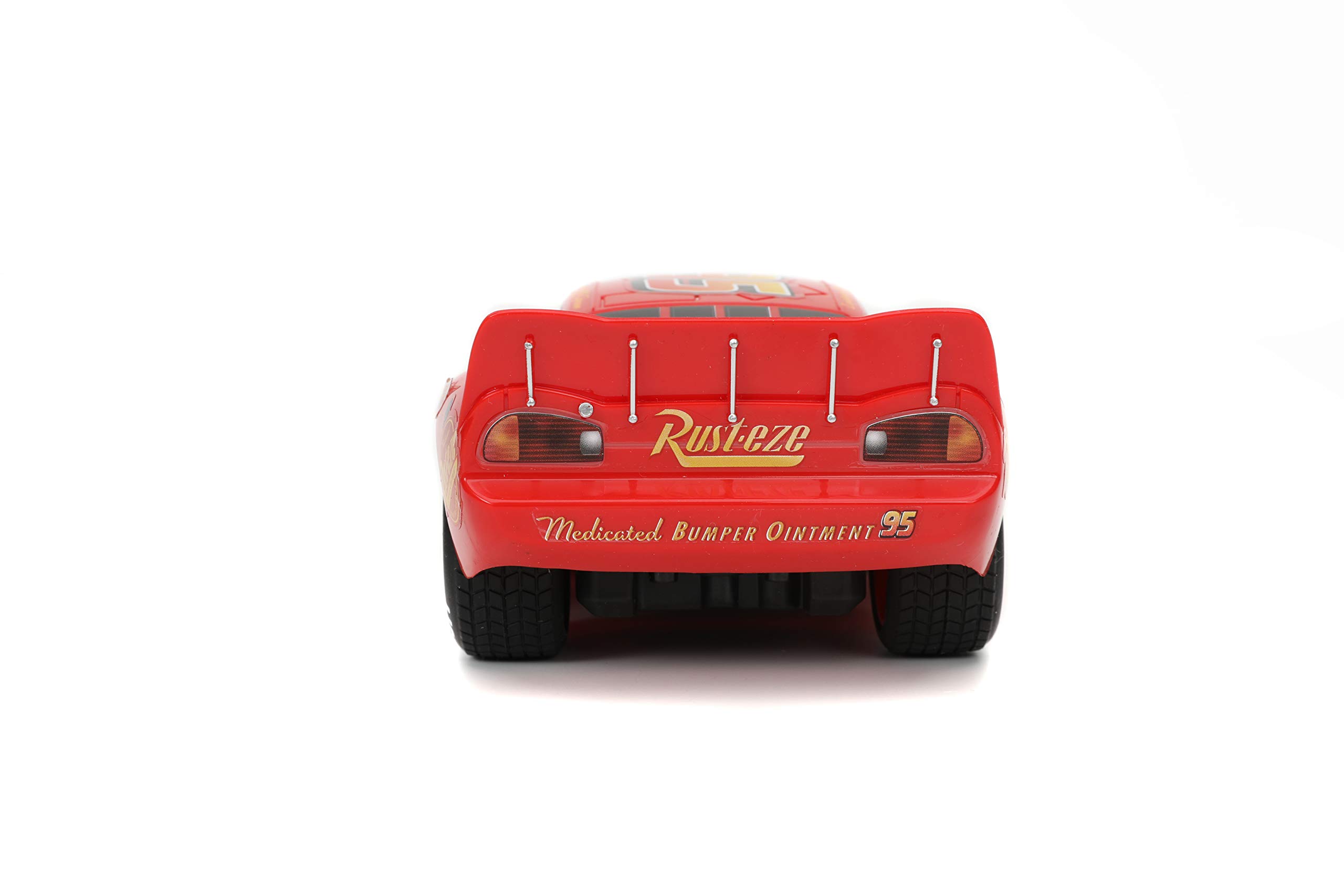 Jada Toys Pixar Cars 1:24 Scale Lightning McQueen RC Remote Control Car - 2.4GHz Red Racing Toy for Kids | Birthday Gift, Collectible, Indoor & Outdoor Play