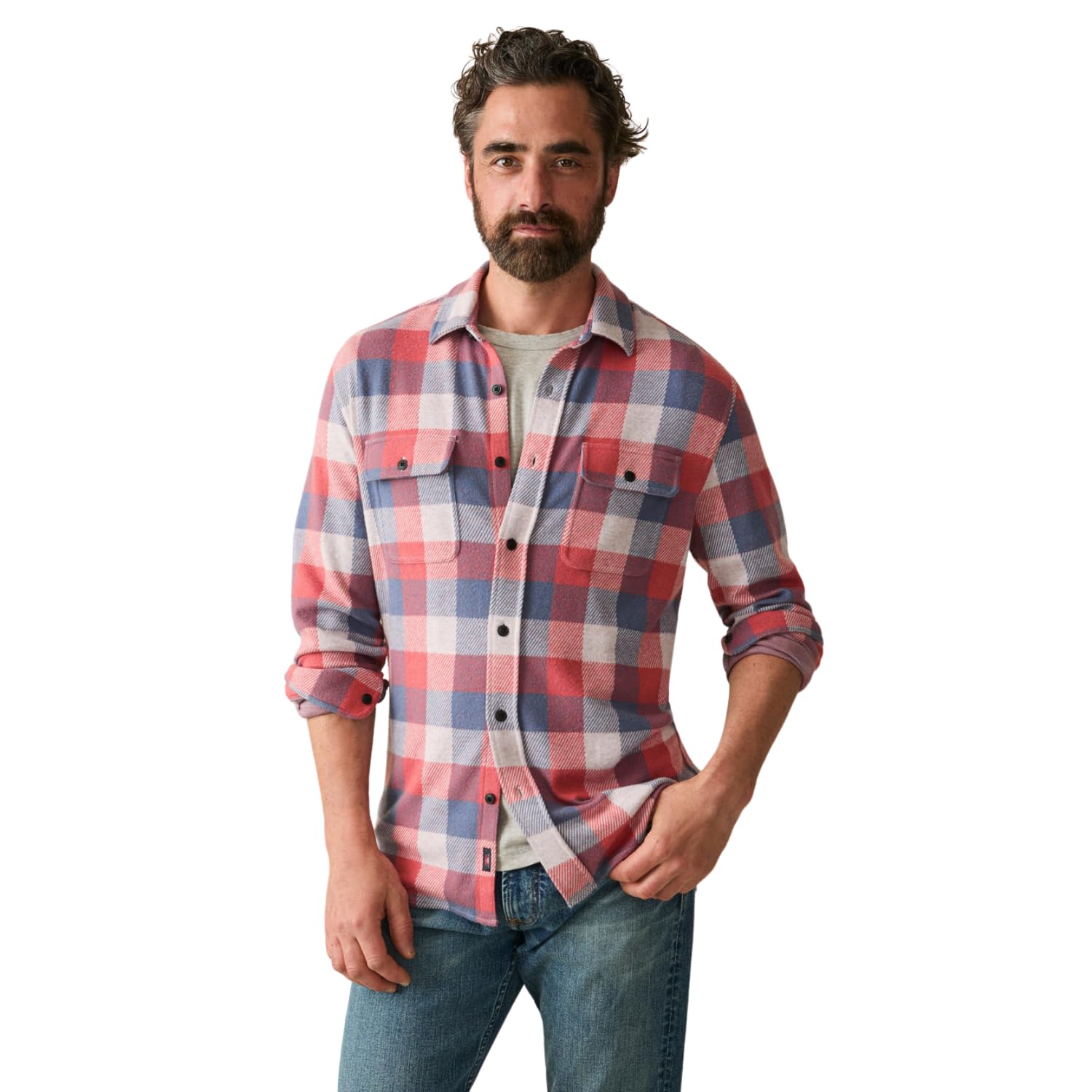 Faherty Men's Legend Sweater Shirt - Soft Cotton Blend Pullover for Casual Wear & Outdoor Activities | Cozy Fall & Winter Layering Essential