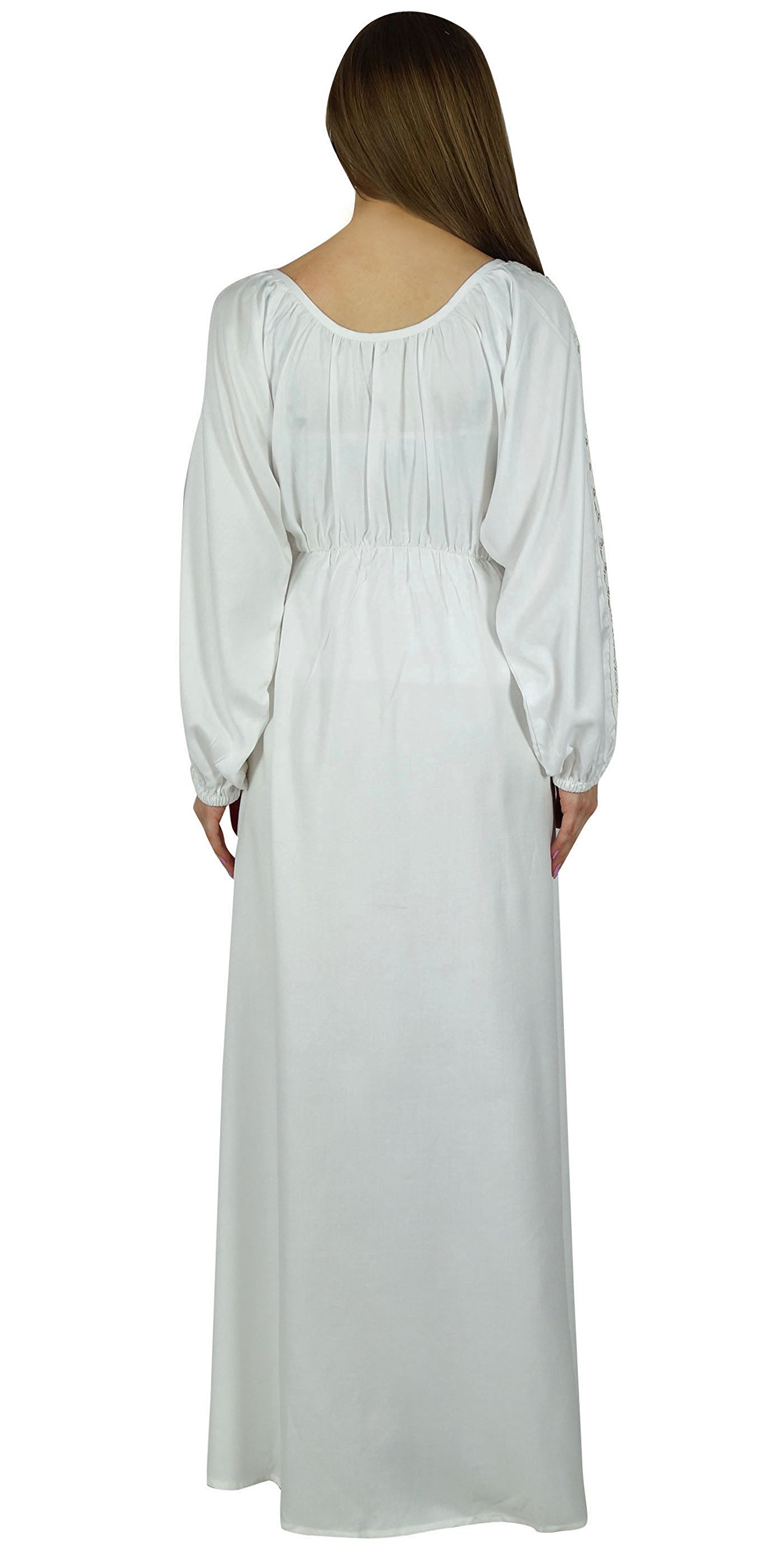 Bimba Style Women's Long Maxi Dress with Lace Long Sleeves - Elegant Summer Gown for Weddings, Parties & Beach Vacations