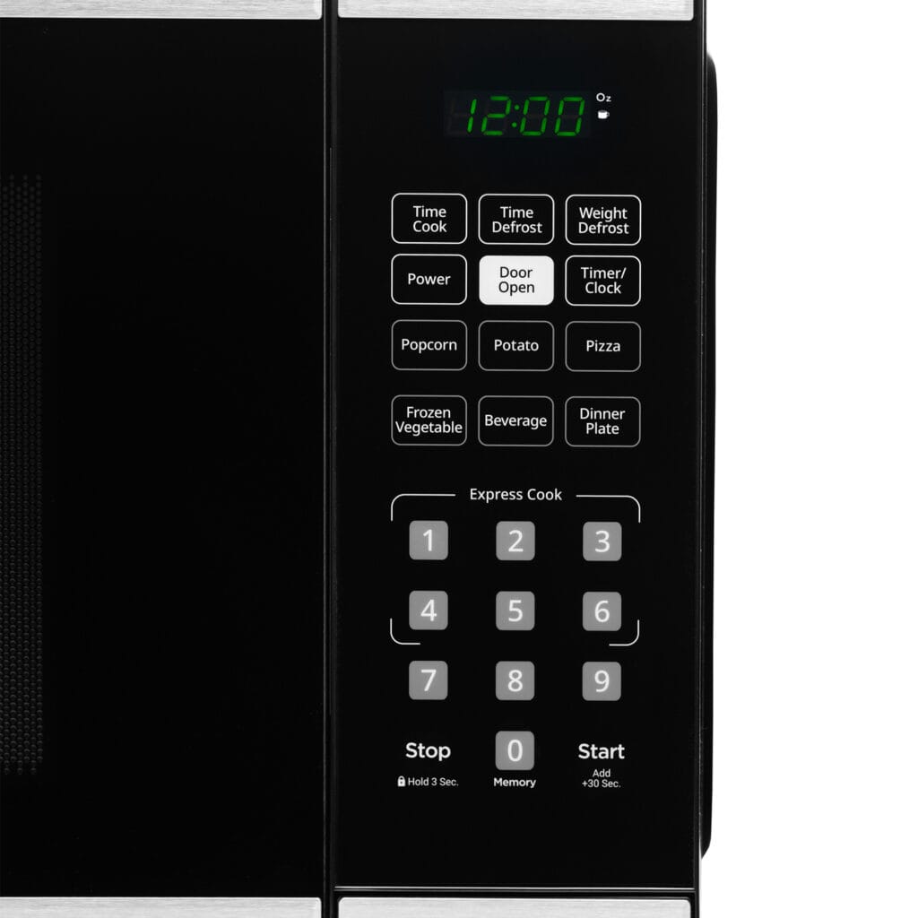 Danby DBMW0925BBS 0.9 cu. ft. Compact Countertop Microwave Oven - Black Stainless Steel - Perfect for Dorms, Offices & Small Kitchens