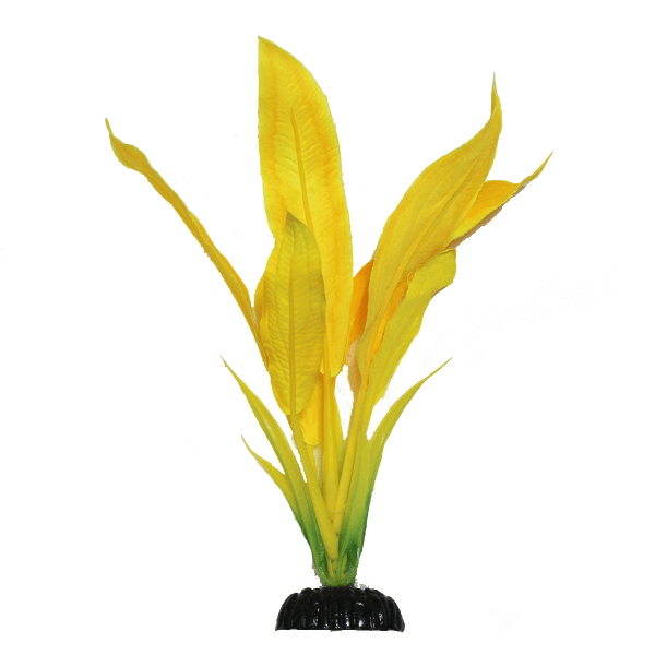 Premium Yellow Sword Silk Aquarium Plants (8 Pack) - Realistic Artificial Fish Tank Decor for Freshwater & Saltwater Aquariums - Perfect for Betta Fish, Goldfish, Shrimp Tanks & Aquatic Plant Landscaping