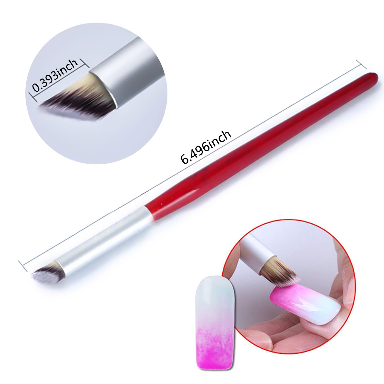 WOKOTO 4 Pcs Ombre Nail Brush Set - Gradient Nail Sponges & Silicone Brushes for Gel & Acrylic Nails - Perfect for Ombre, French Tip & Nail Art Designs | Salon & DIY Manicure Tools
