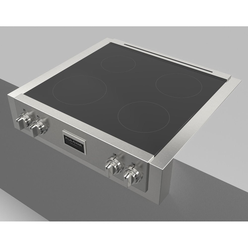 Fulgor Milano F6IRT304S1 30-Inch 600 Series Professional Induction Cooktop - Stainless Steel with Glass Ceramic Surface | Perfect for Modern Kitchens & Gourmet Cooking