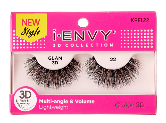 KISS iEnvy 3D Collection False Eyelashes - Natural Looking Voluminous Lashes for Dramatic Eye Makeup | Perfect for Parties, Weddings & Special Occasions