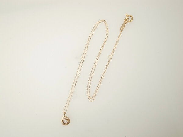 4℃ Diamond Necklace K18 Pink Gold Drop Pendant - Elegant Jewelry Gift for Women, Anniversary & Special Occasions