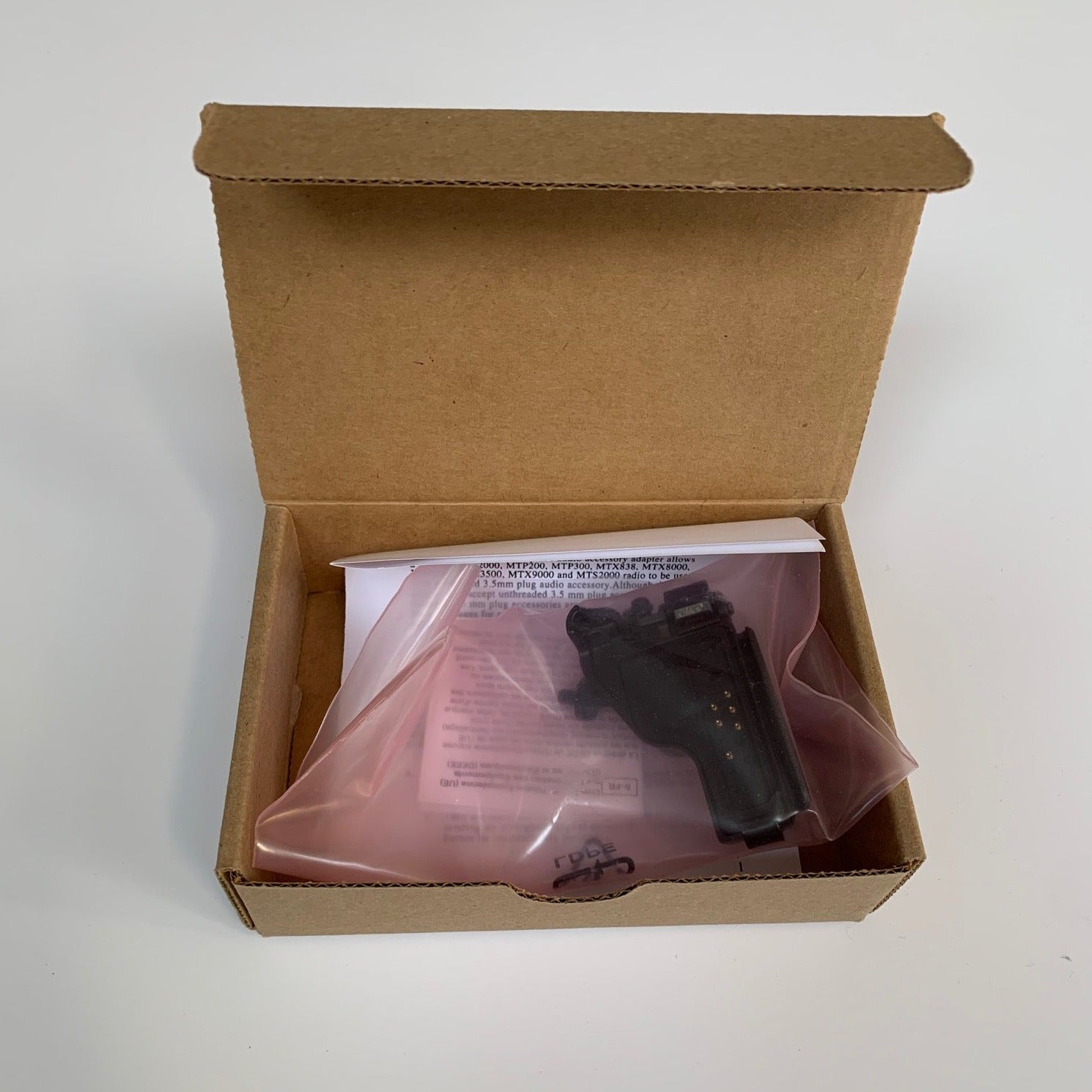 Motorola BDN6676D 3.5MM Audio Adapter with PTT Button - Surveillance & Communication Headset Accessory for Security, Dispatch, and Two-Way Radio Systems