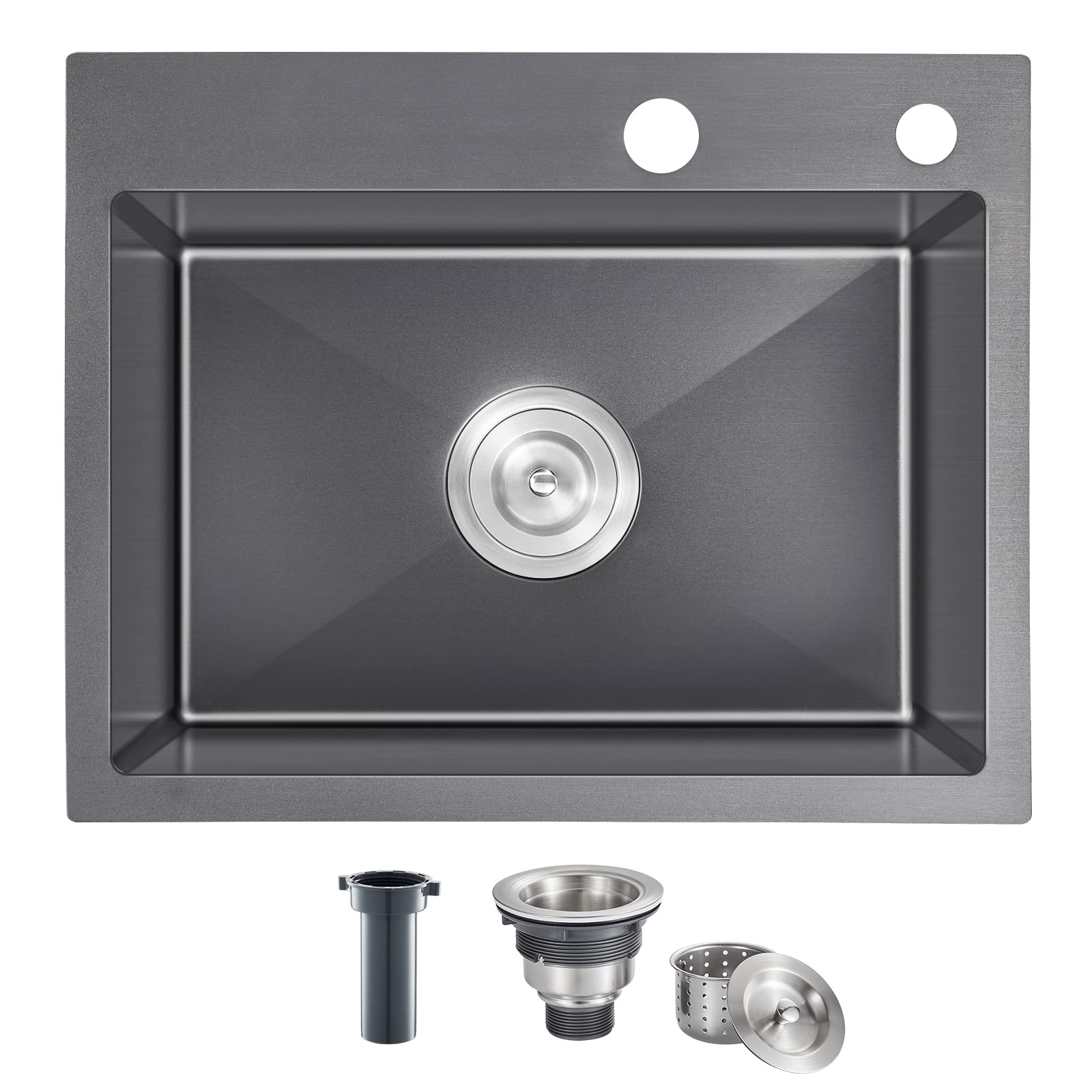 22 x 18 Inch Drop-in Kitchen Sink - 9