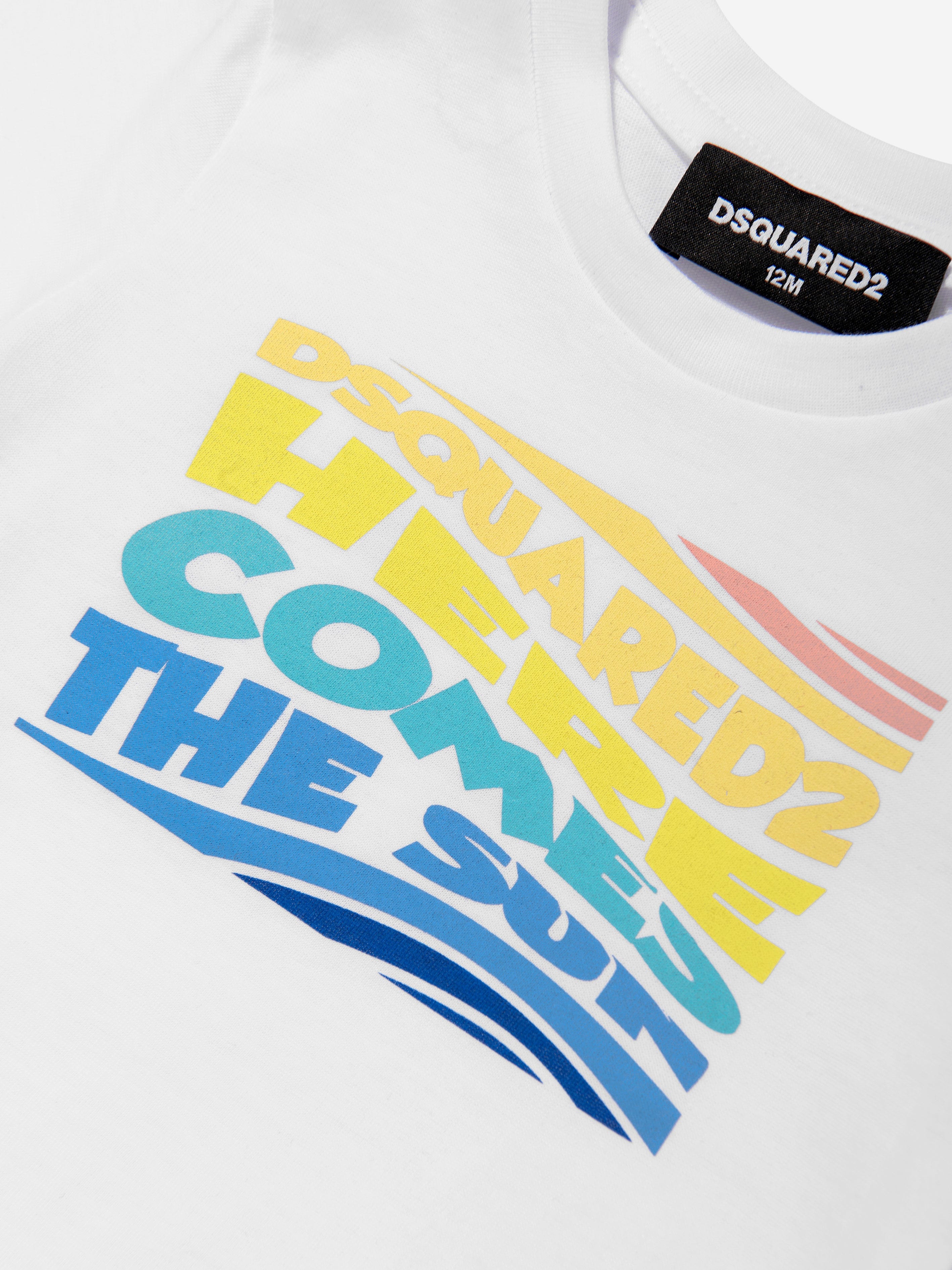 Baby Here Comes The Sun White T-Shirt - Soft Cotton Infant Tee for Boys & Girls - Perfect for Sunny Days, Beach Trips & Family Photos