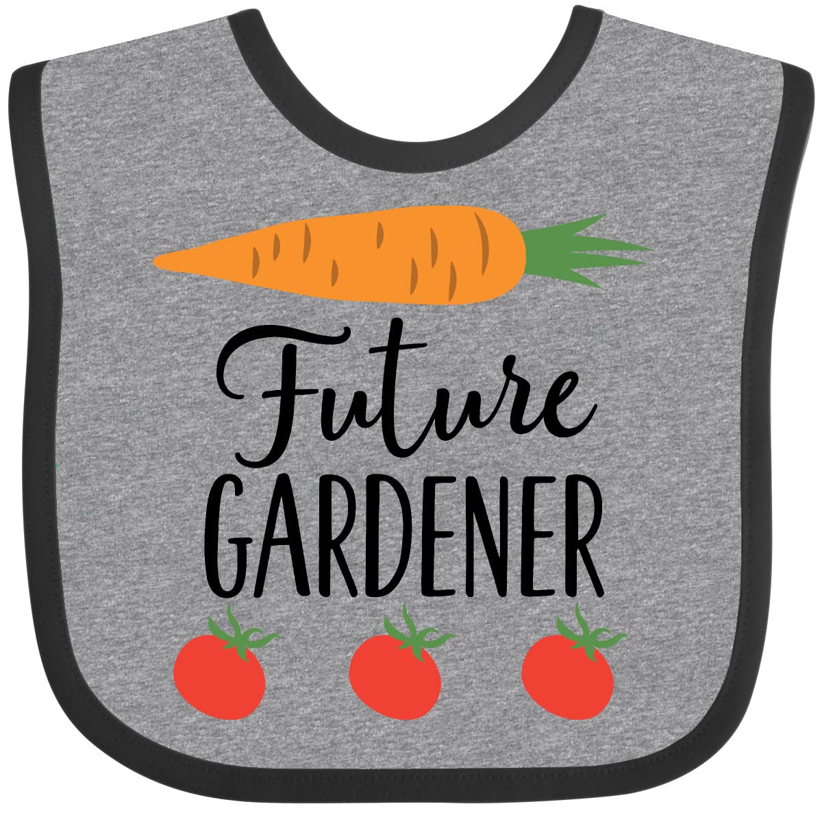 Inktastic Gardening Future Gardener Baby Bib - Cute Organic Cotton Drool Bibs for Infants & Toddlers - Perfect for Feeding Time, Playtime, and Outdoor Activities