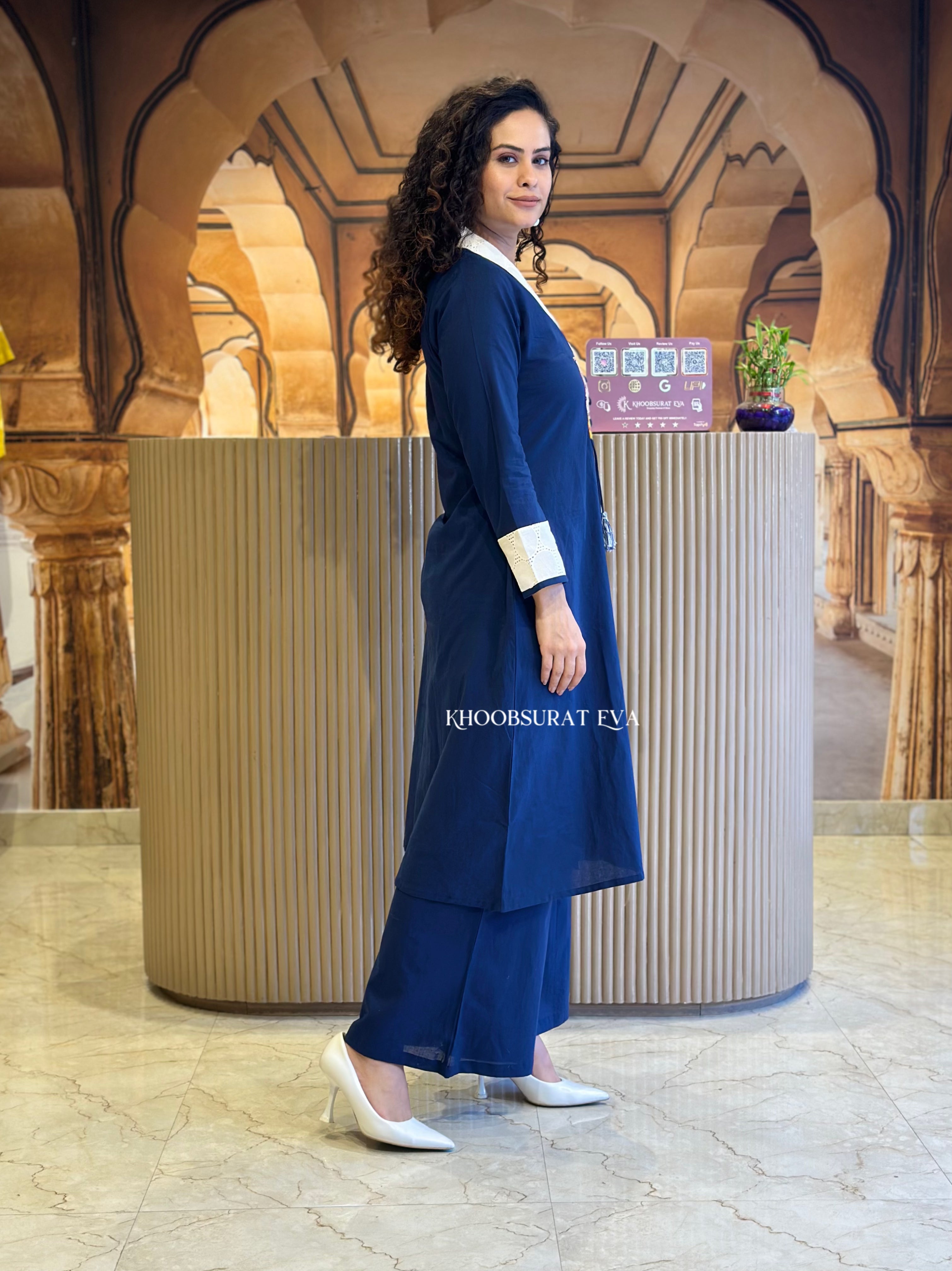 House of Beauty Blue Kurta Set - Stylish Indian Ethnic Outfit for Women | Perfect for Festivals, Weddings & Casual Wear