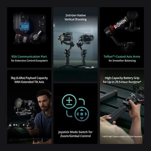 DJI RS 4 3-Axis Gimbal Stabilizer for Mirrorless Cameras - Professional Handheld Stabilizer for DSLR Video Shooting, Vlogging & Film Making