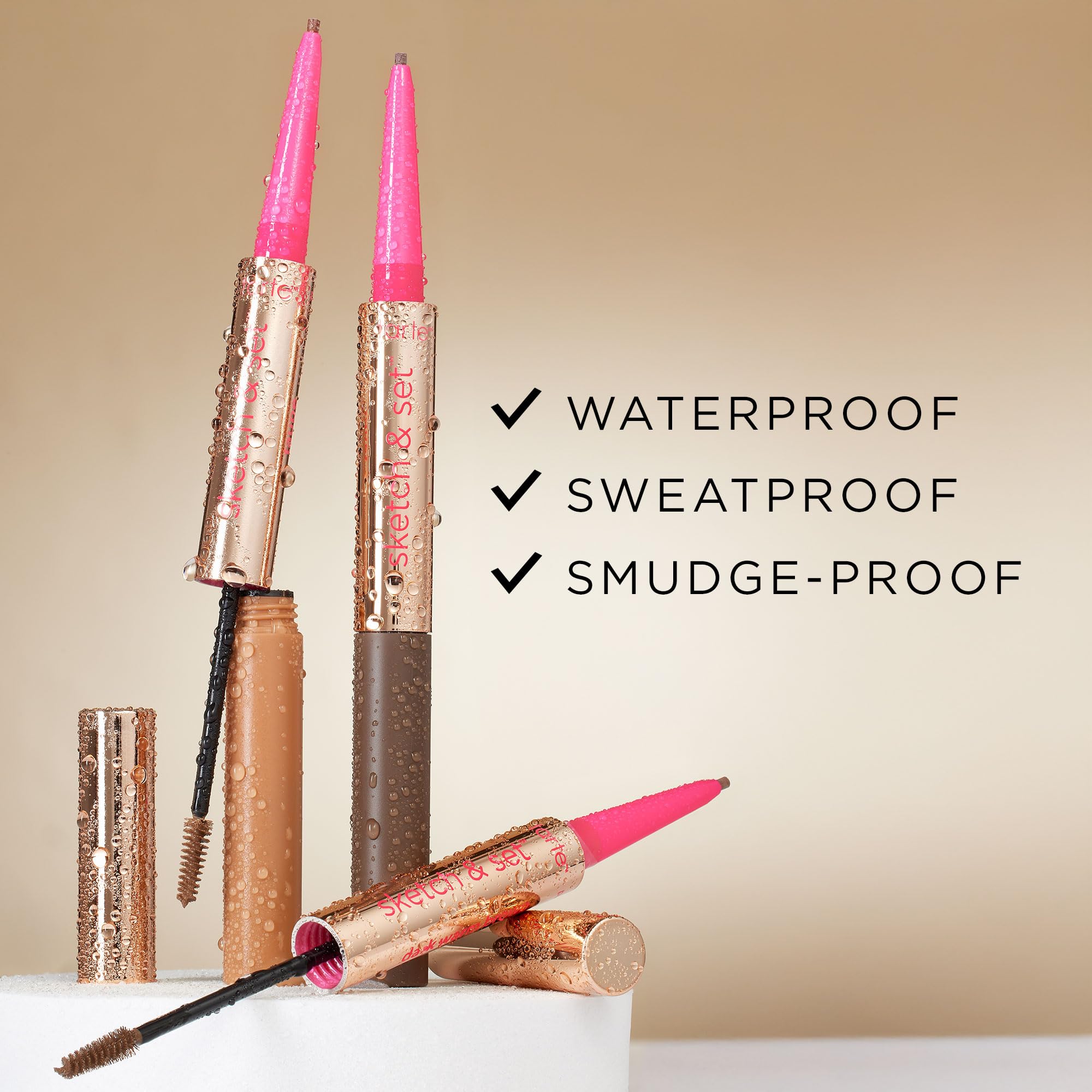 Tarte Big Ego Sketch & Set Brow Pencil with Tinted Gel - Waterproof Eyebrow Pencil for Natural Looking Brows - Perfect for Everyday Makeup & Professional Styling