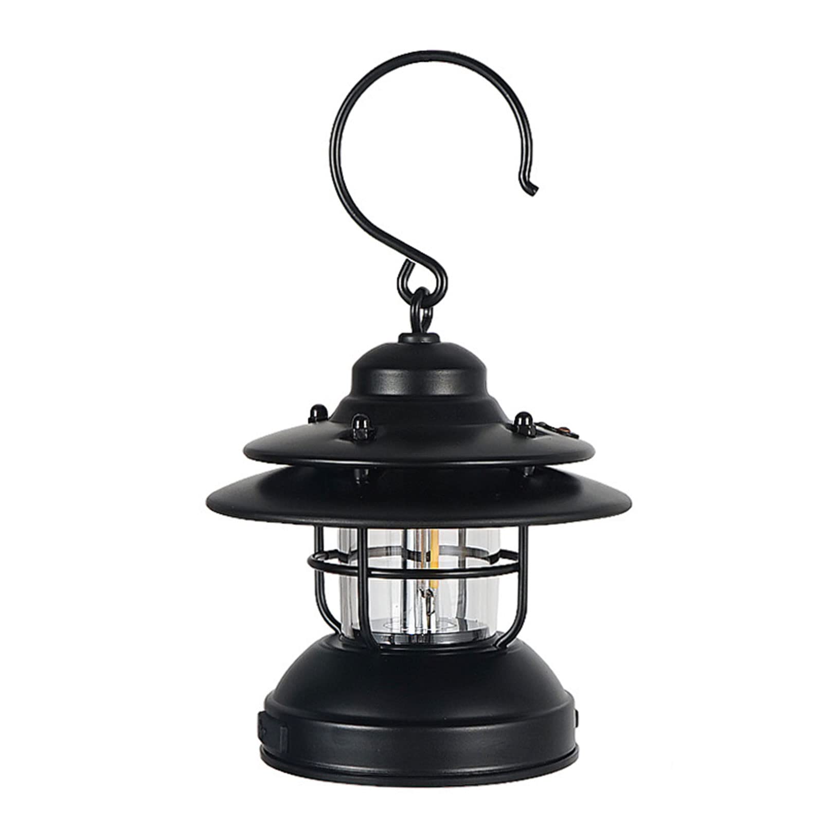 JIAGOA LED Camping Lantern - USB Rechargeable Retro Outdoor Light for Camping, Hiking, Emergency & Garden Decor | Perfect for Backyard, Gazebo, Tent & Power Outages
